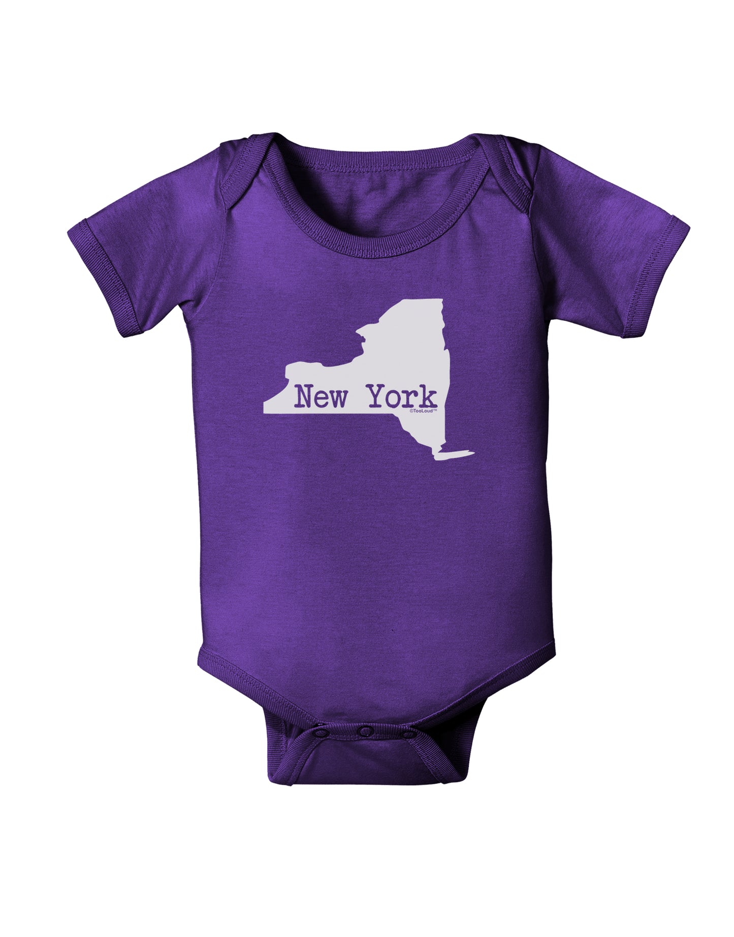 New York - United States Shape Baby Bodysuit Dark by TooLoud-Baby Romper-TooLoud-Purple-06-Months-Davson Sales