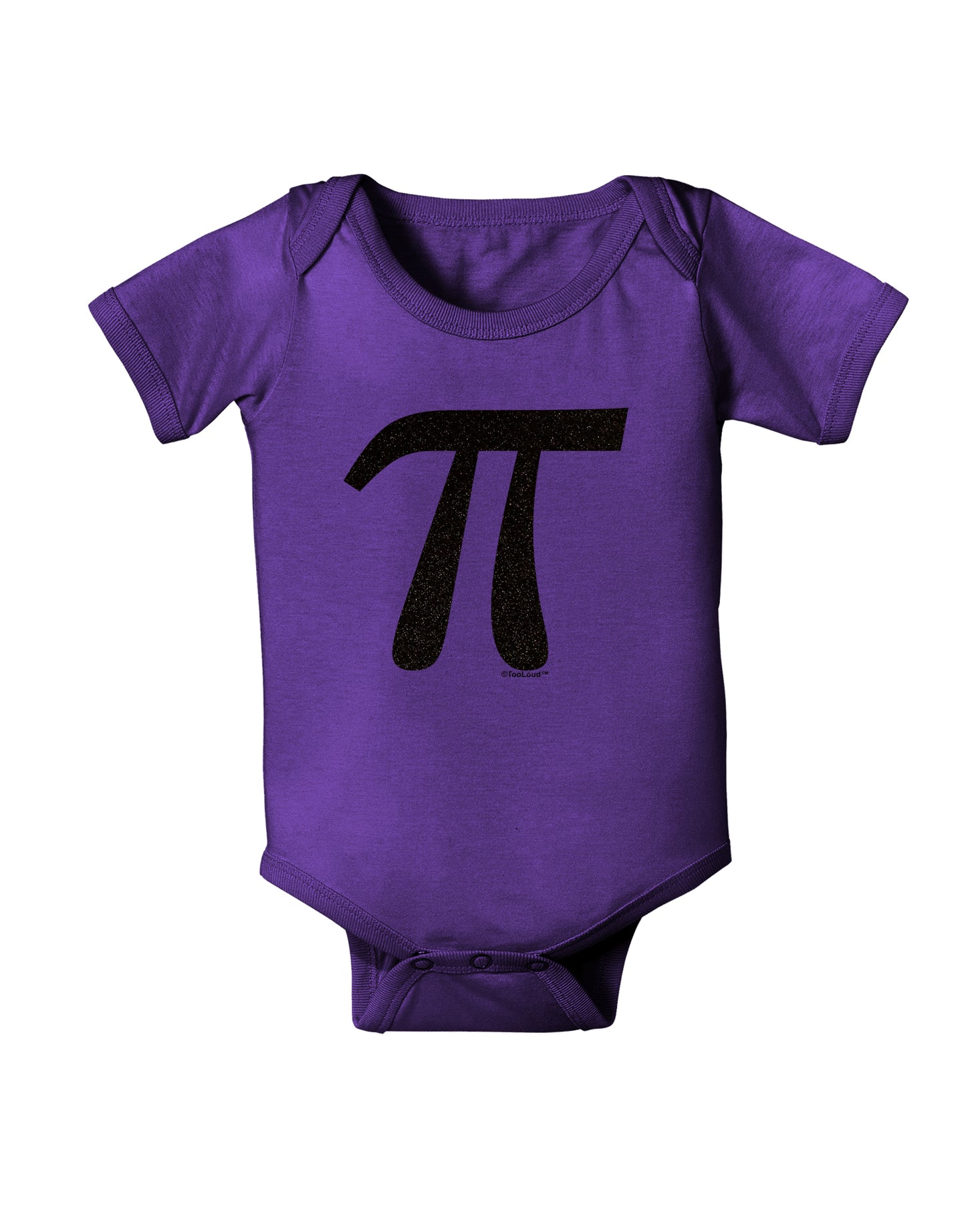Pi Symbol Glitter - Black Baby Bodysuit Dark by TooLoud-Baby Romper-TooLoud-Purple-06-Months-Davson Sales