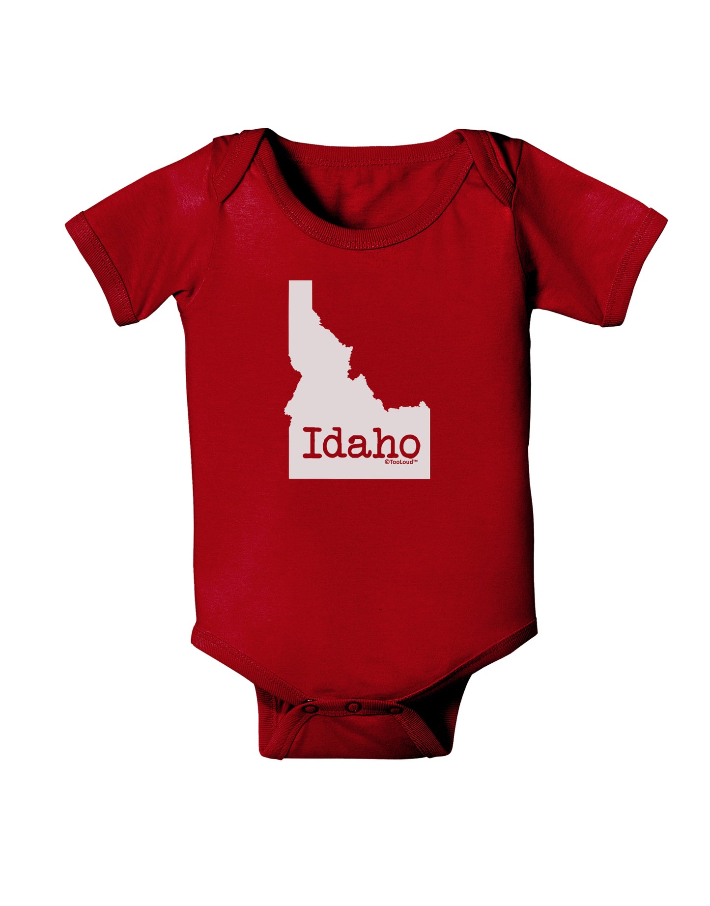 Idaho - United States Shape Baby Bodysuit Dark by TooLoud-Baby Romper-TooLoud-Red-06-Months-Davson Sales