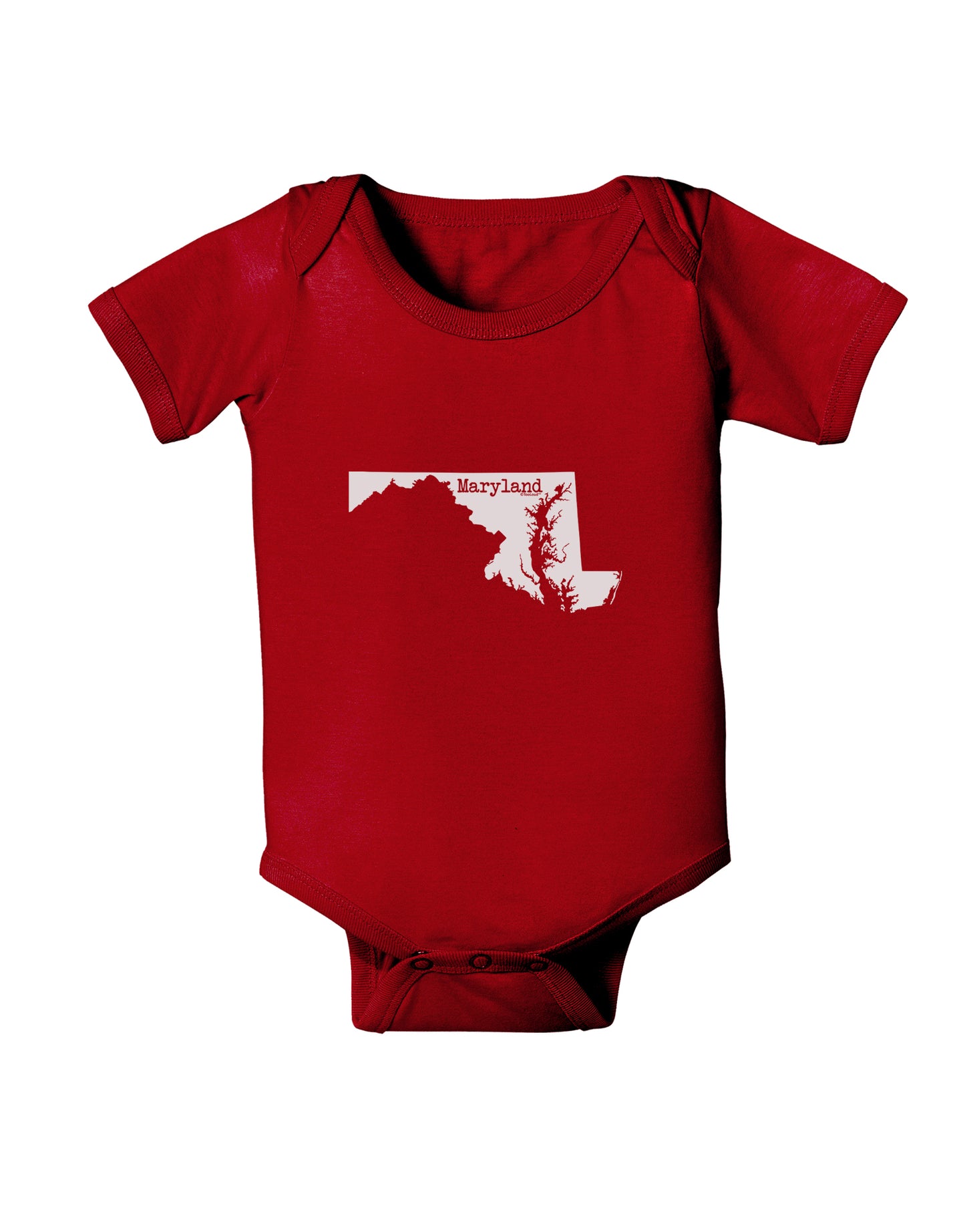 Maryland - United States Shape Baby Bodysuit Dark by TooLoud-Baby Romper-TooLoud-Red-06-Months-Davson Sales