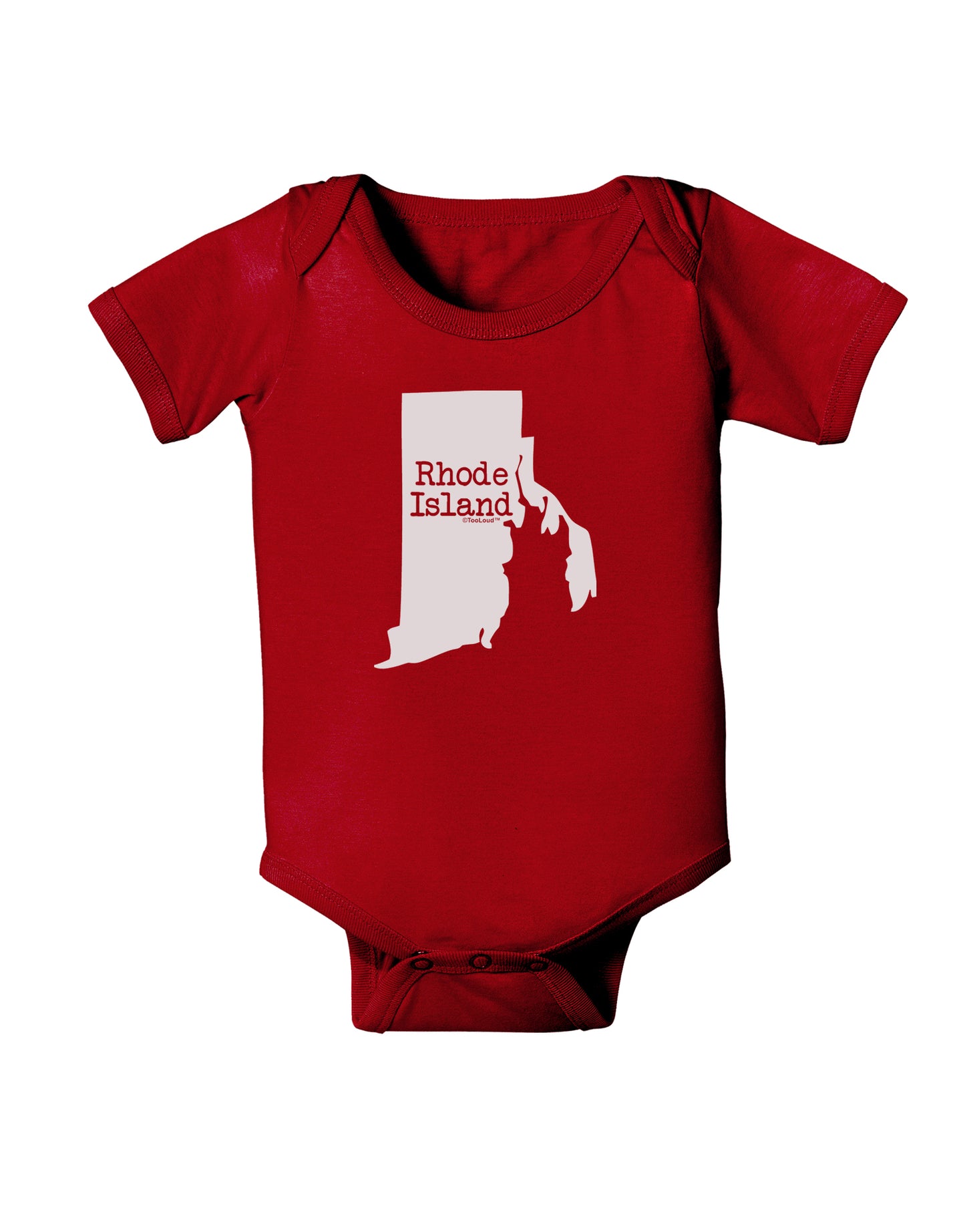 Rhode Island - United States Shape Baby Bodysuit Dark by TooLoud-Baby Romper-TooLoud-Red-06-Months-Davson Sales