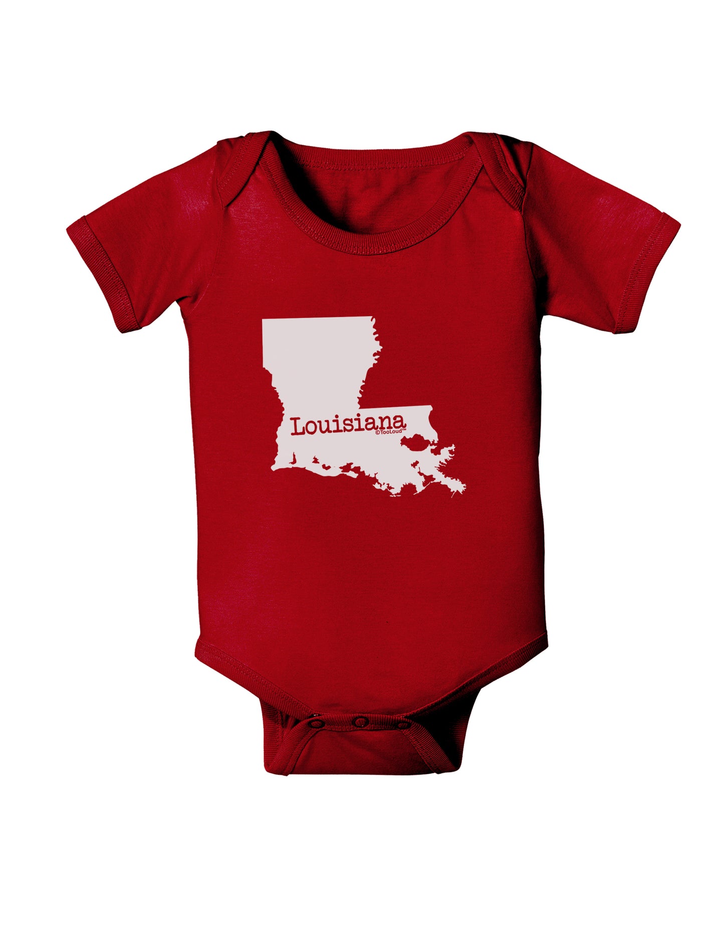 Louisiana - United States Shape Baby Bodysuit Dark by TooLoud-Baby Romper-TooLoud-Red-06-Months-Davson Sales