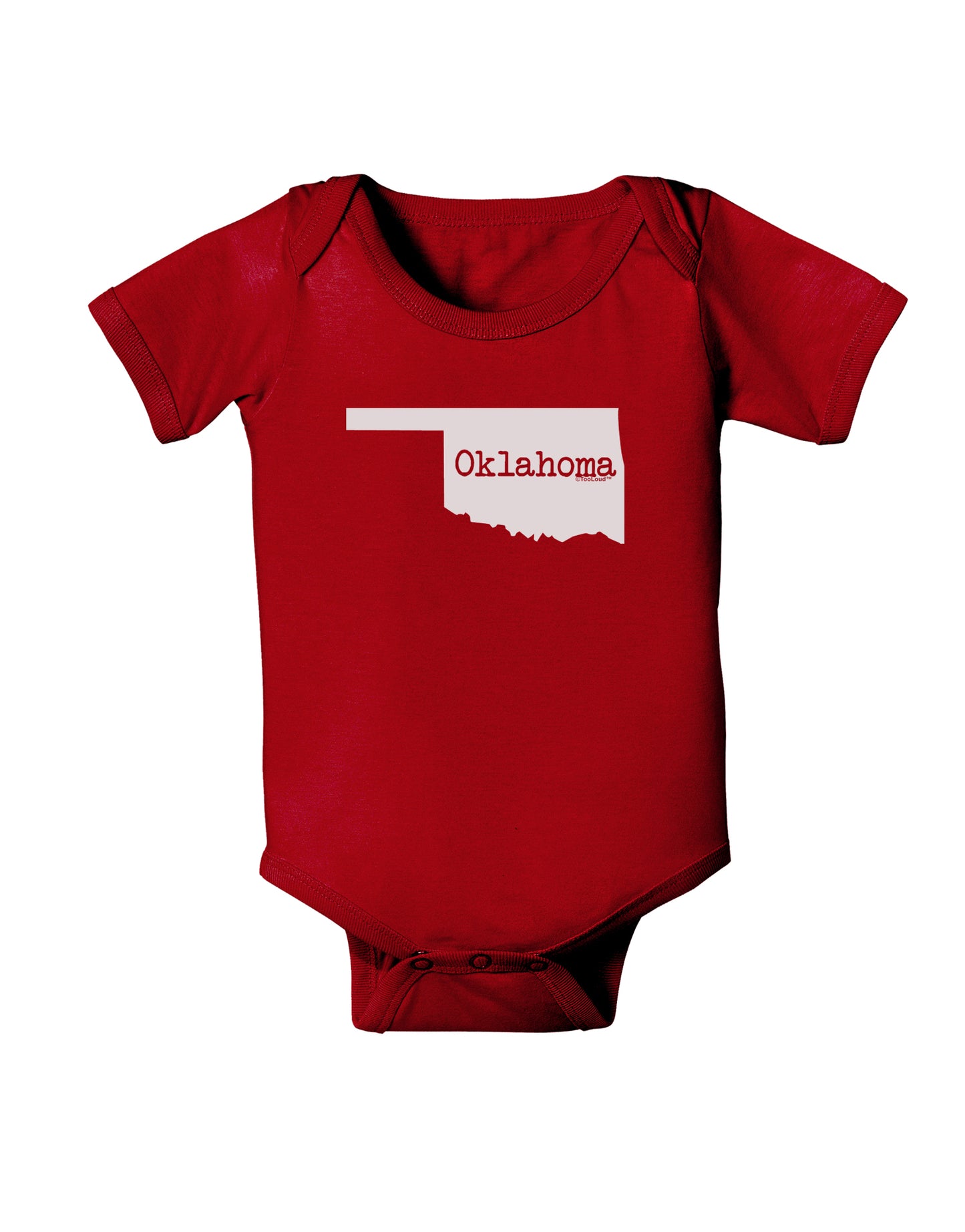 Oklahoma - United States Shape Baby Bodysuit Dark by TooLoud-Baby Romper-TooLoud-Red-06-Months-Davson Sales