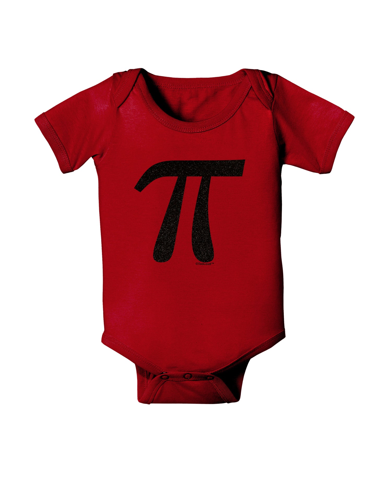 Pi Symbol Glitter - Black Baby Bodysuit Dark by TooLoud-Baby Romper-TooLoud-Red-06-Months-Davson Sales