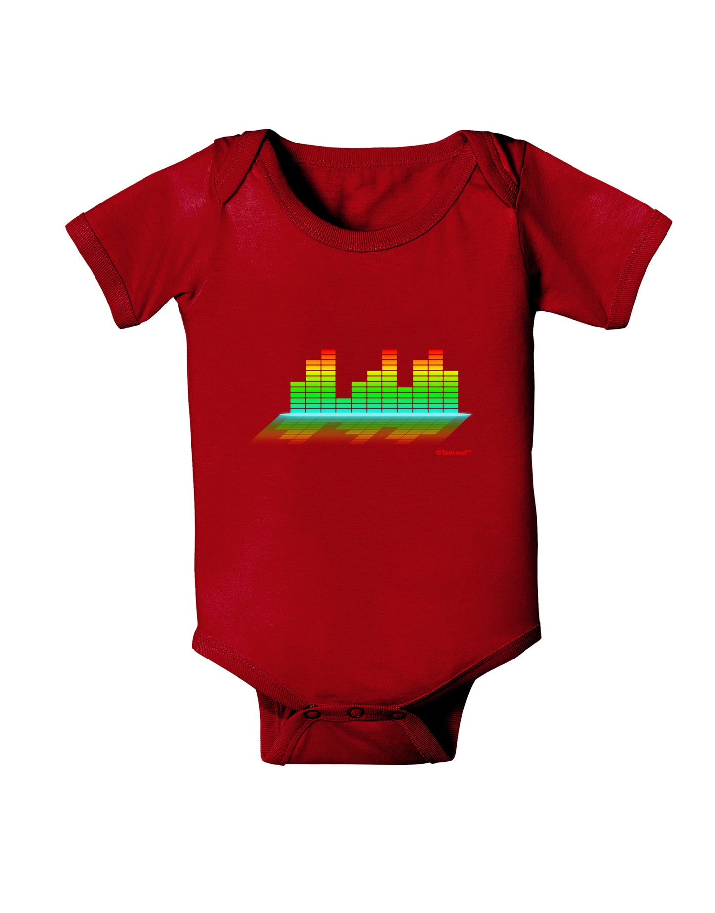 Equalizer Bars Design Baby Bodysuit Dark by TooLoud-Baby Romper-TooLoud-Red-06-Months-Davson Sales