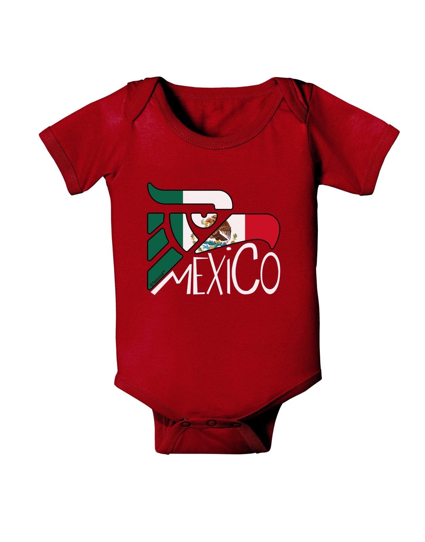 Mexico Eagle Symbol - Mexican Flag - Mexico Baby Bodysuit Dark by TooLoud-Baby Romper-TooLoud-Red-06-Months-Davson Sales