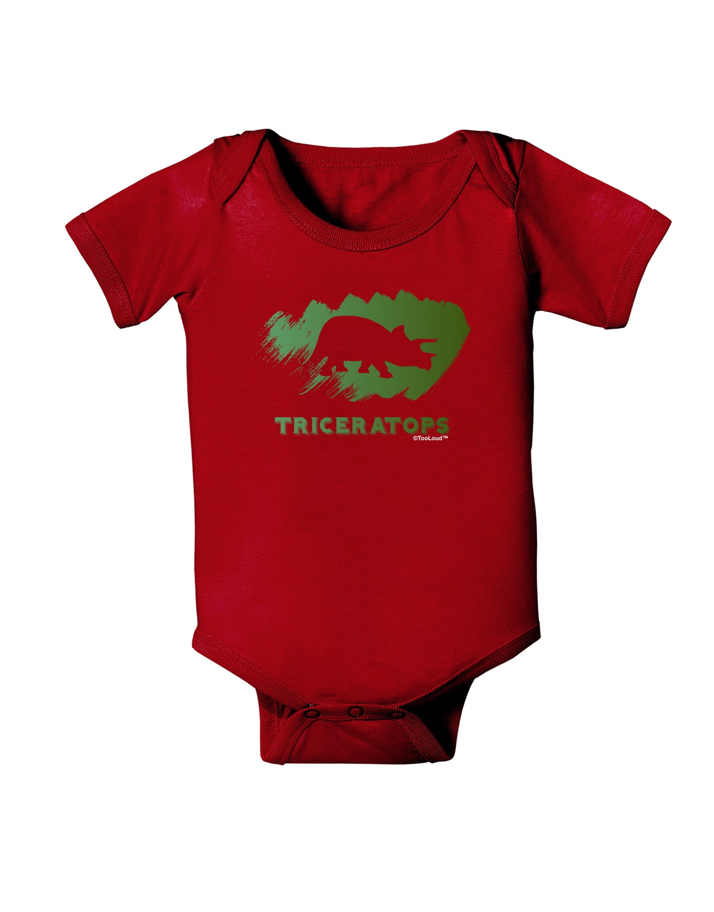 Jurassic Triceratops Design Baby Bodysuit Dark by TooLoud-Baby Romper-TooLoud-Red-06-Months-Davson Sales