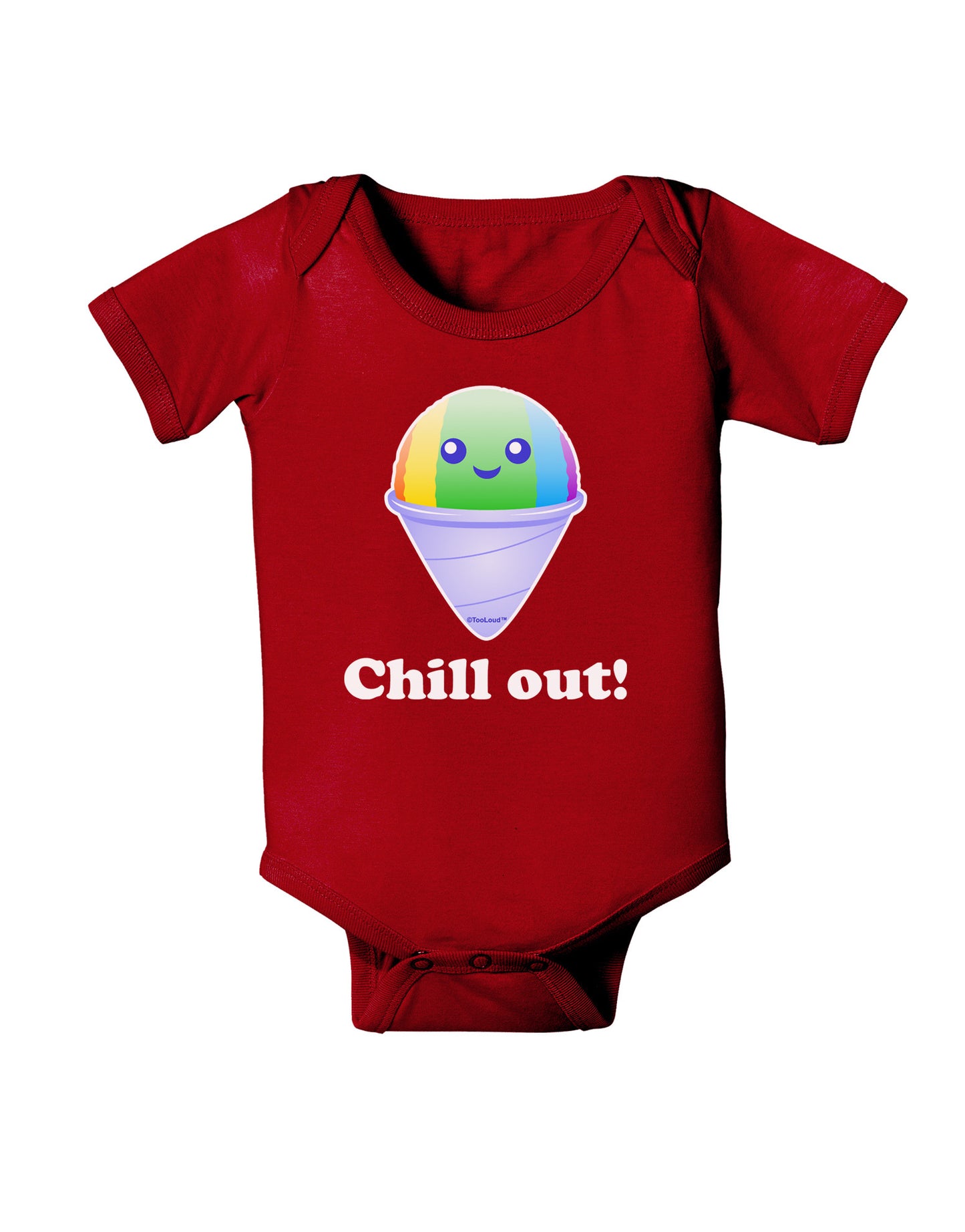 Cute Shaved Ice Chill Out Baby Bodysuit Dark-Baby Romper-TooLoud-Red-06-Months-Davson Sales