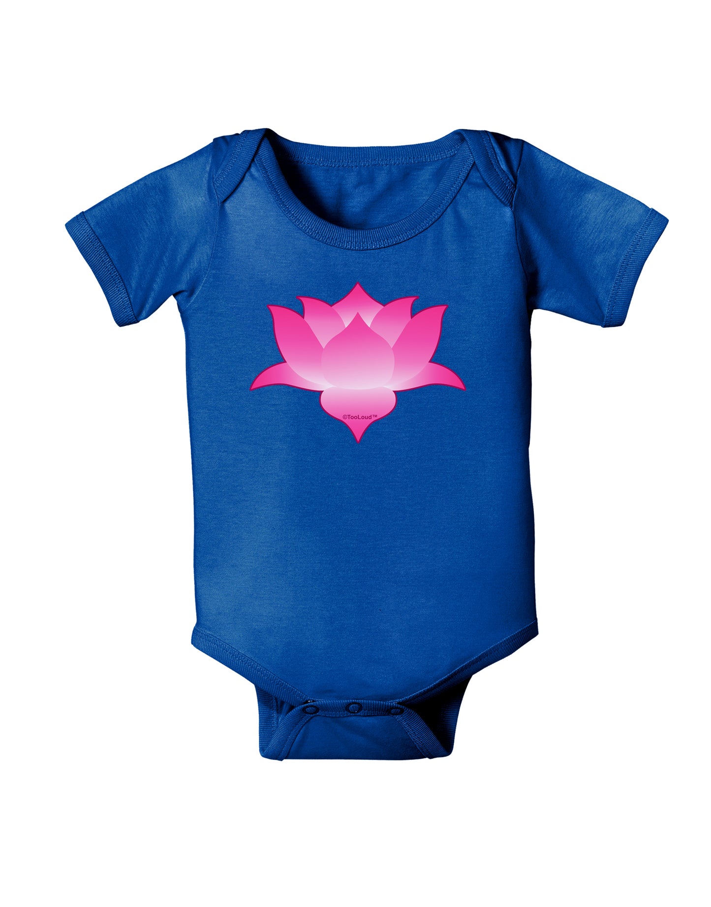 Lotus Flower Design Gradient Baby Bodysuit Dark by TooLoud-Baby Romper-TooLoud-Royal-Blue-06-Months-Davson Sales