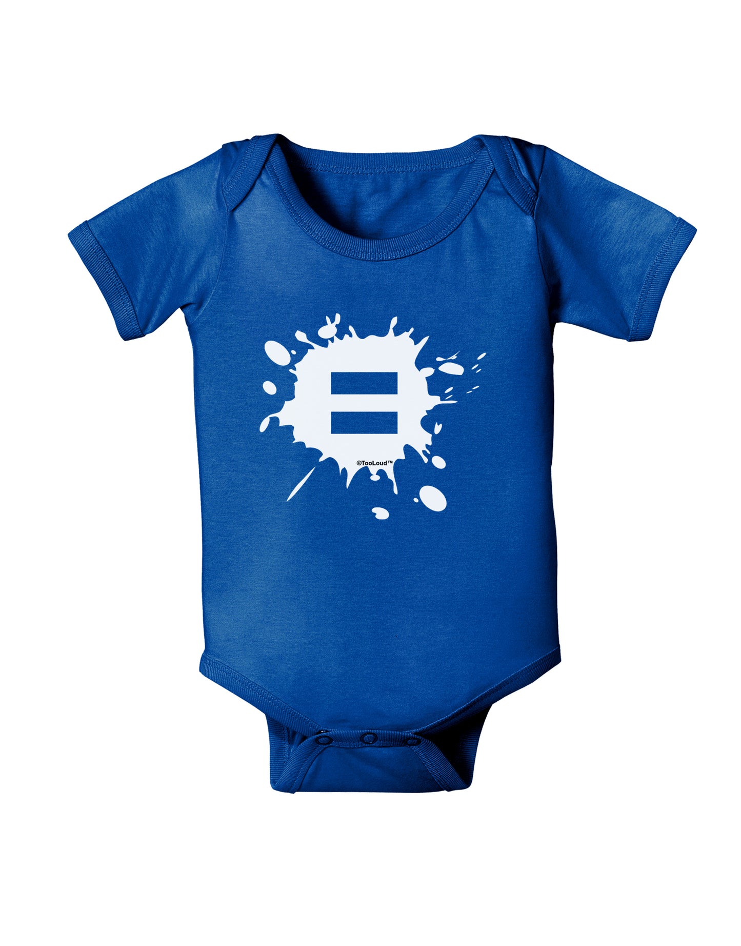 Equal Paint Splatter Baby Bodysuit Dark by TooLoud-Baby Romper-TooLoud-Royal-Blue-06-Months-Davson Sales
