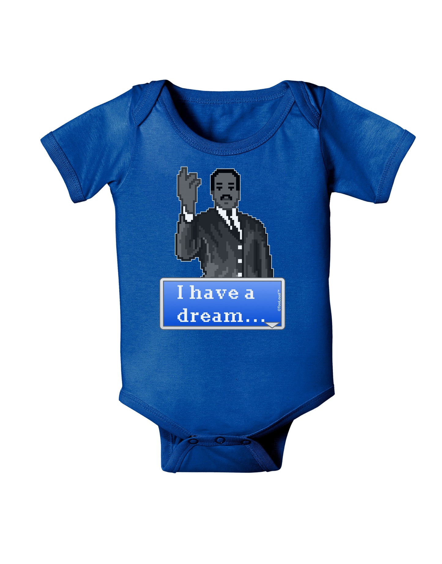 I have a Dream Pixel Art Baby Bodysuit Dark by TooLoud-Baby Romper-TooLoud-Royal-Blue-06-Months-Davson Sales
