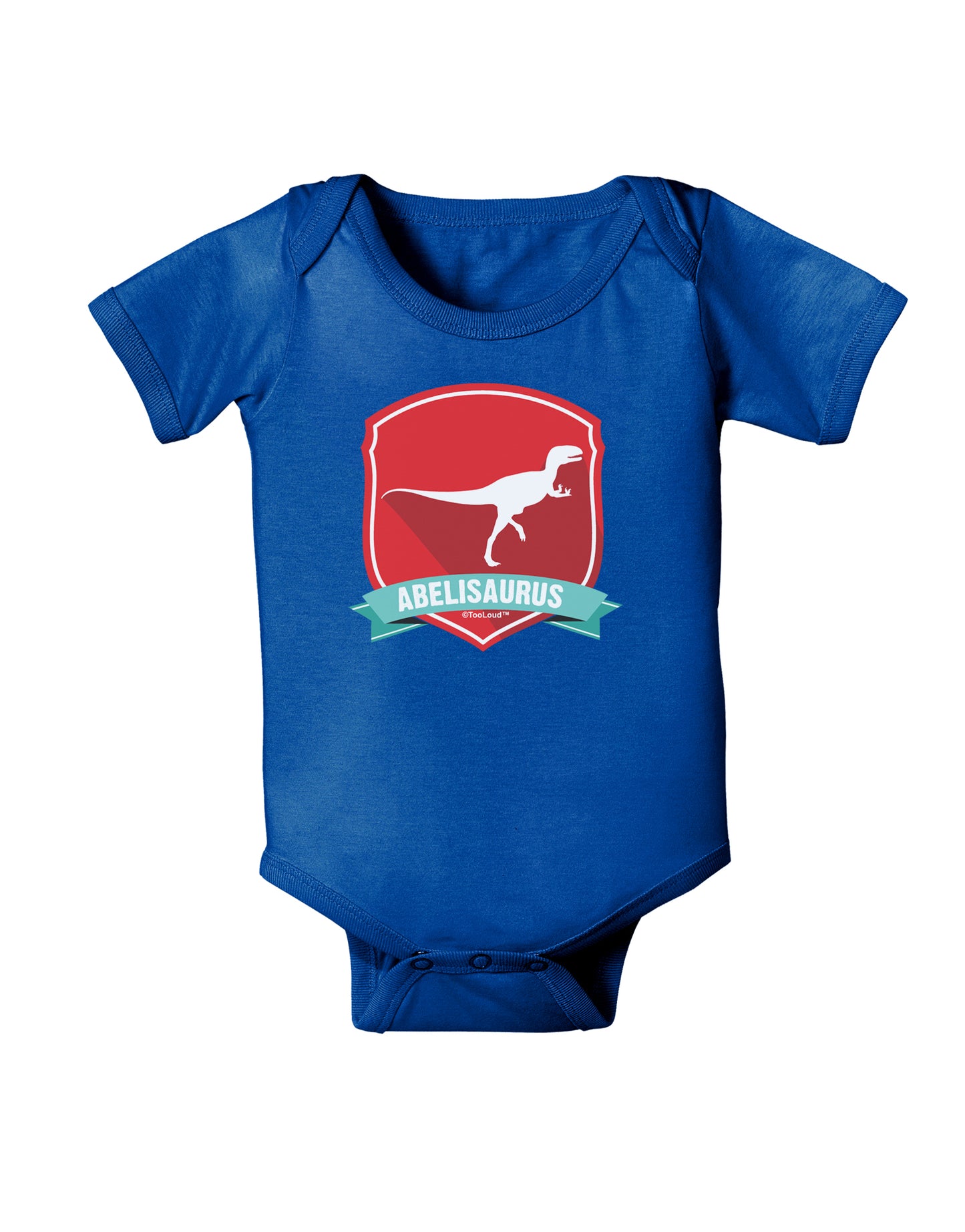 Jurassic Abelisaurus Dinosaur Design Baby Bodysuit Dark by TooLoud-Baby Romper-TooLoud-Royal-Blue-06-Months-Davson Sales
