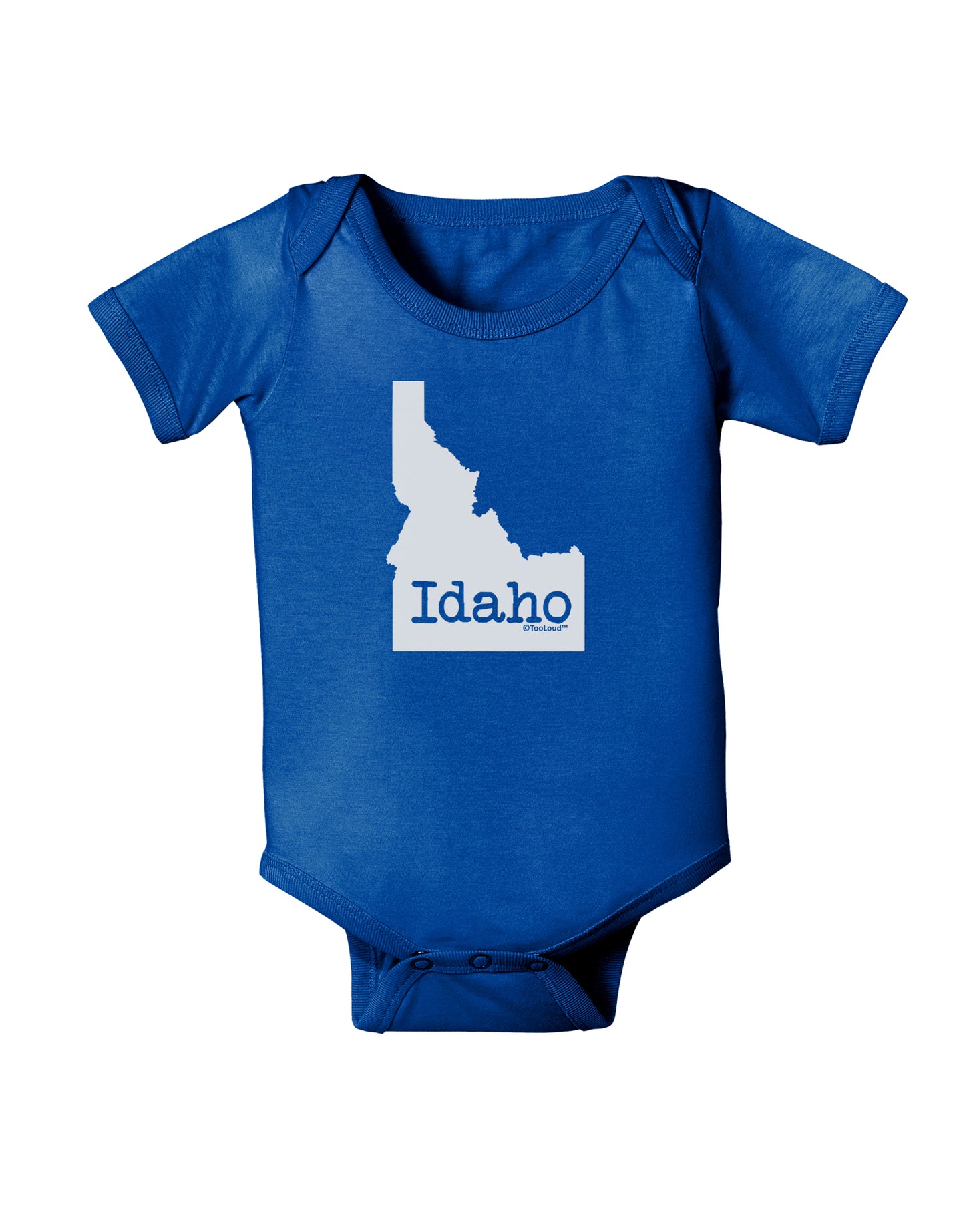 Idaho - United States Shape Baby Bodysuit Dark by TooLoud-Baby Romper-TooLoud-Royal-Blue-06-Months-Davson Sales