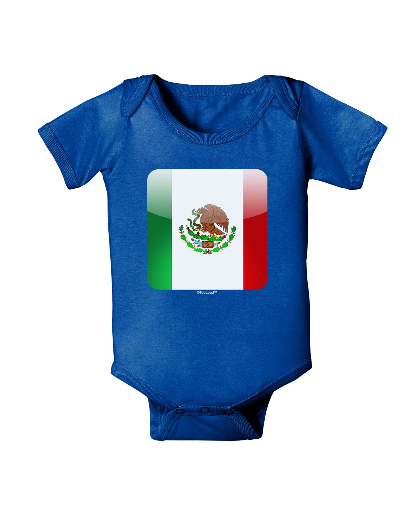 Mexican Flag App Icon Baby Bodysuit Dark by TooLoud-Baby Romper-TooLoud-Royal-Blue-06-Months-Davson Sales