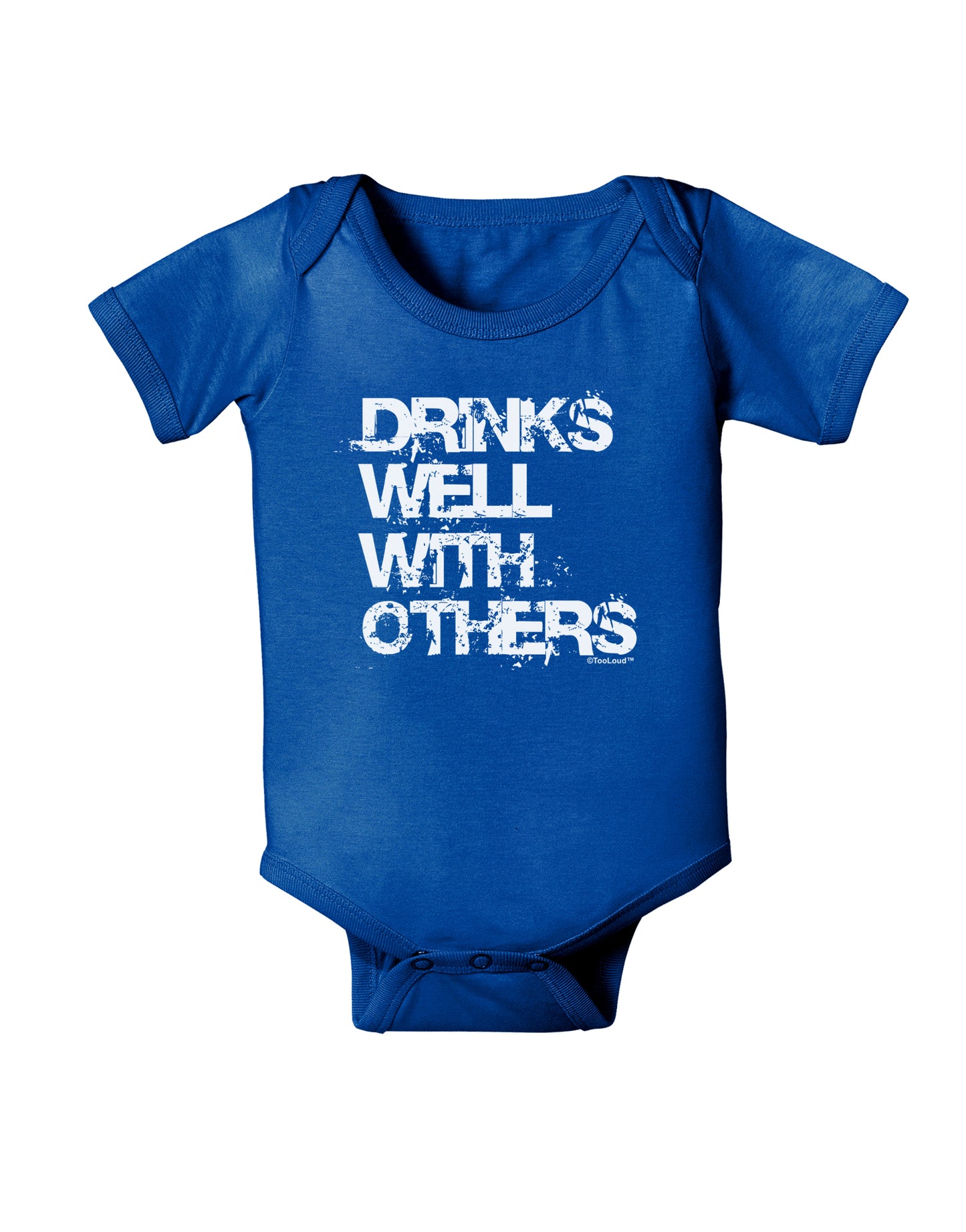 Drinks Well With Others Baby Bodysuit Dark by TooLoud-Baby Romper-TooLoud-Royal-Blue-06-Months-Davson Sales