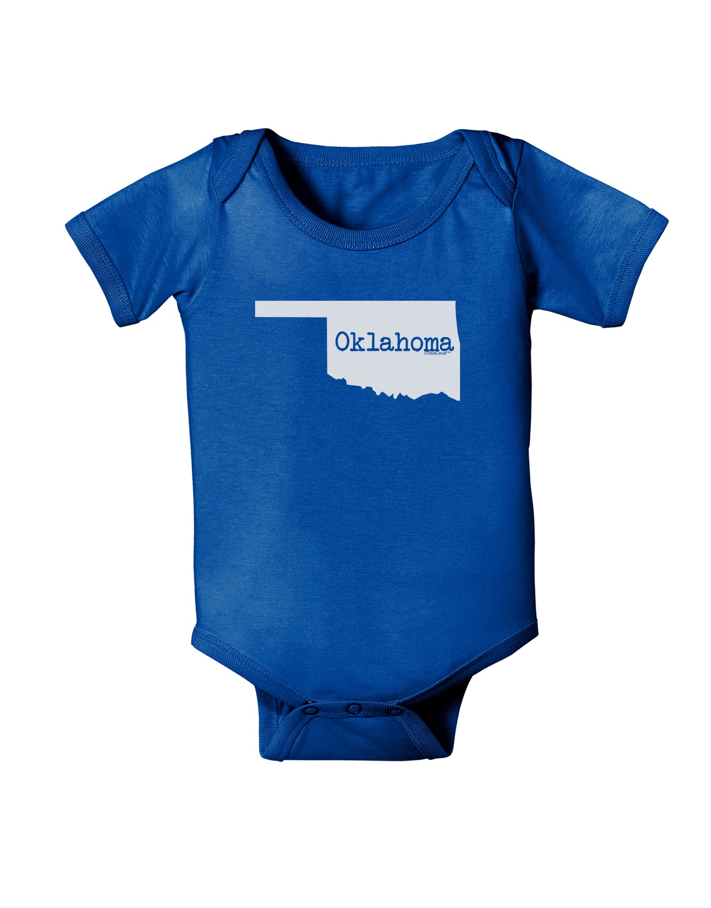 Oklahoma - United States Shape Baby Bodysuit Dark by TooLoud-Baby Romper-TooLoud-Royal-Blue-06-Months-Davson Sales