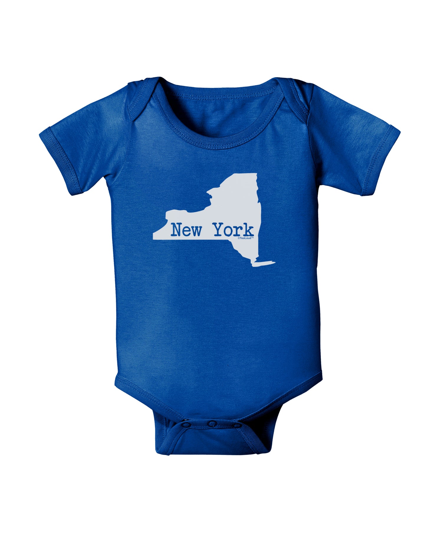 New York - United States Shape Baby Bodysuit Dark by TooLoud-Baby Romper-TooLoud-Royal-Blue-06-Months-Davson Sales