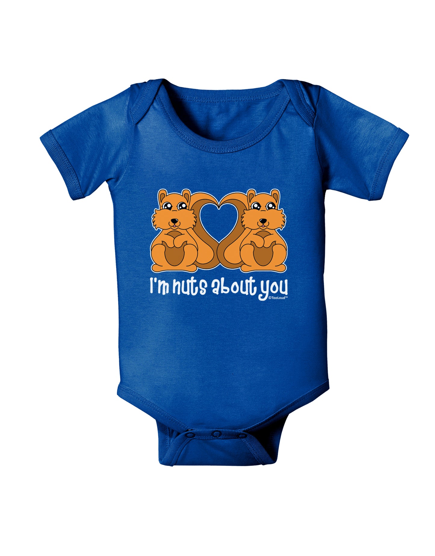 Cute Squirrels - I'm Nuts About You Baby Bodysuit Dark by TooLoud-Baby Romper-TooLoud-Royal-Blue-06-Months-Davson Sales