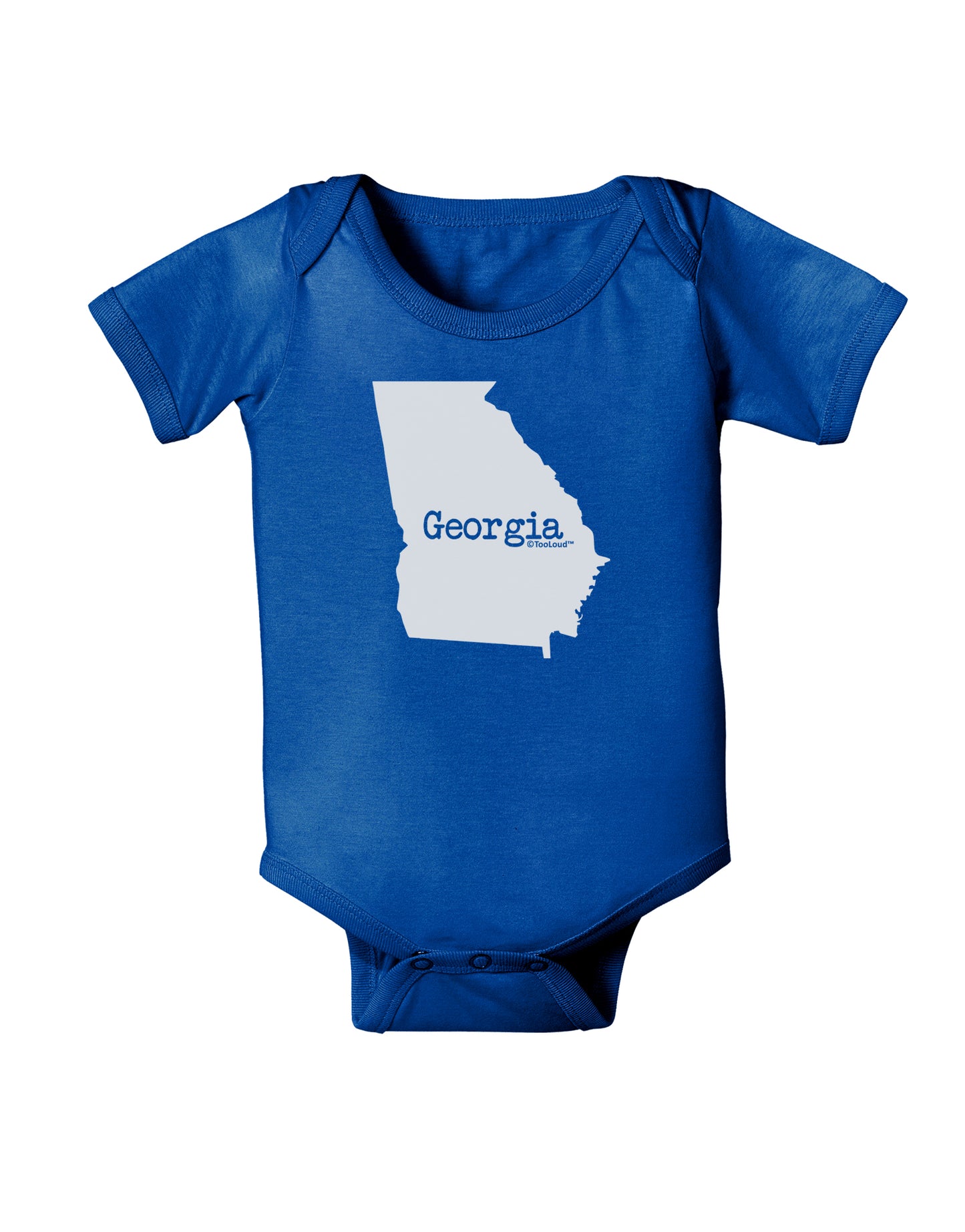 Georgia - United States Shape Baby Bodysuit Dark by TooLoud-Baby Romper-TooLoud-Royal-Blue-06-Months-Davson Sales