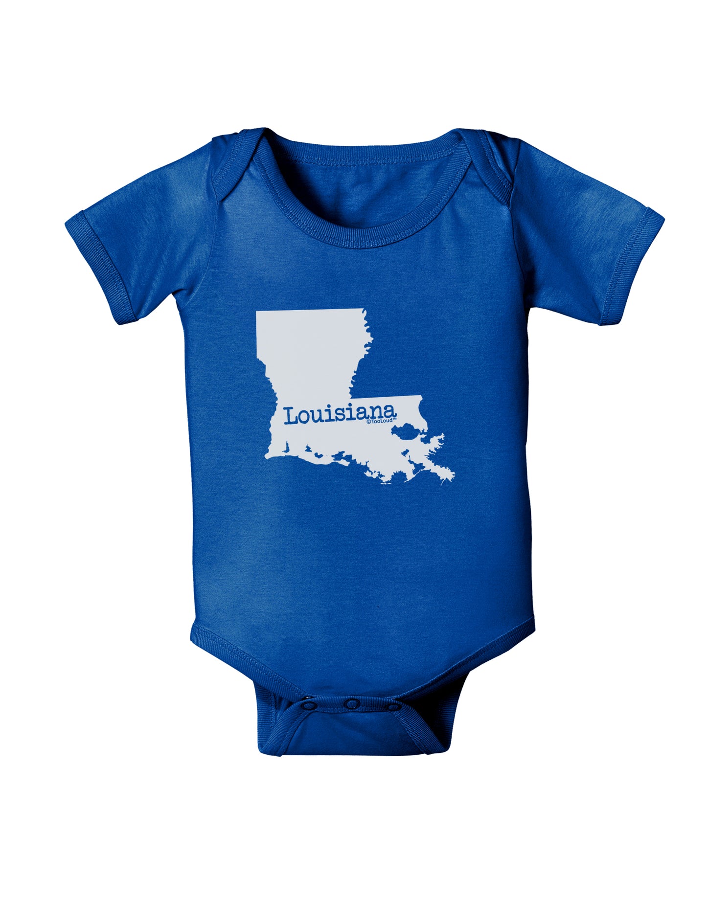 Louisiana - United States Shape Baby Bodysuit Dark by TooLoud-Baby Romper-TooLoud-Royal-Blue-06-Months-Davson Sales