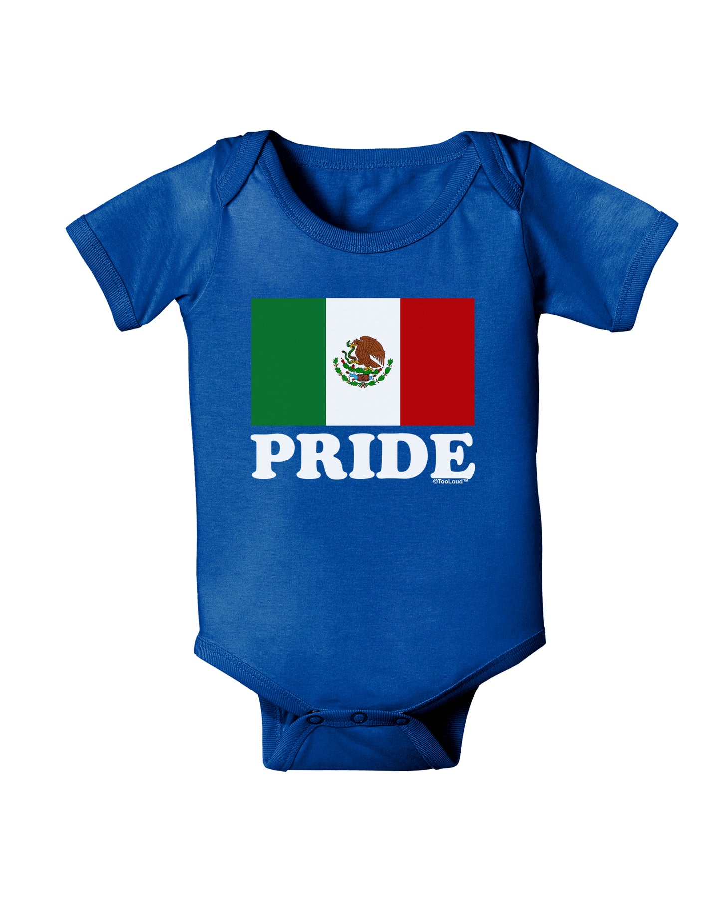 Mexican Pride - Mexican Flag Baby Bodysuit Dark by TooLoud-Baby Romper-TooLoud-Royal-Blue-06-Months-Davson Sales