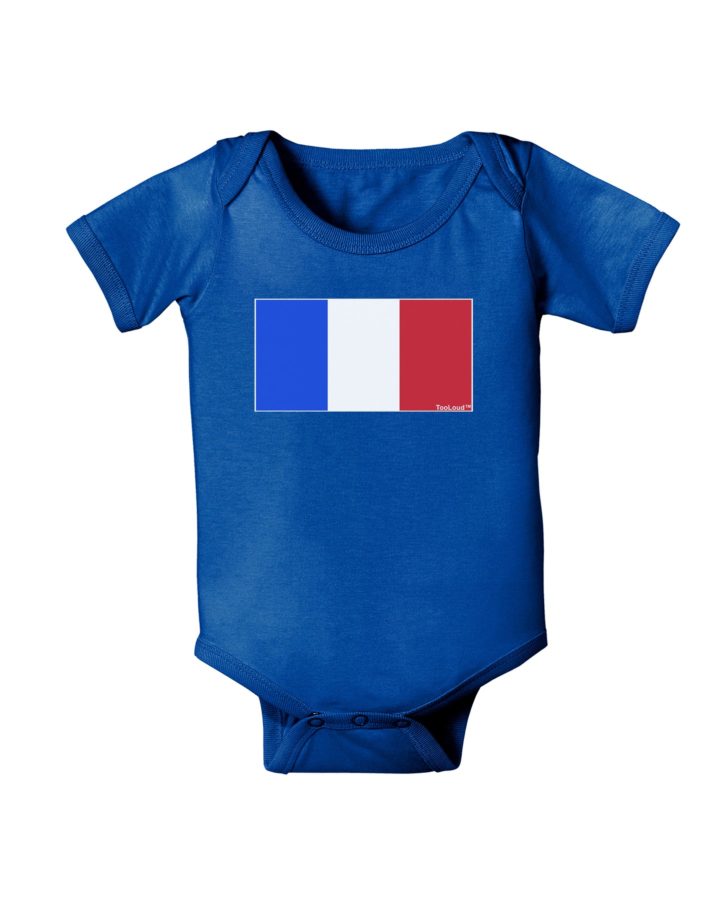 French Flag - France Baby Bodysuit Dark by TooLoud-Baby Romper-TooLoud-Royal-Blue-06-Months-Davson Sales
