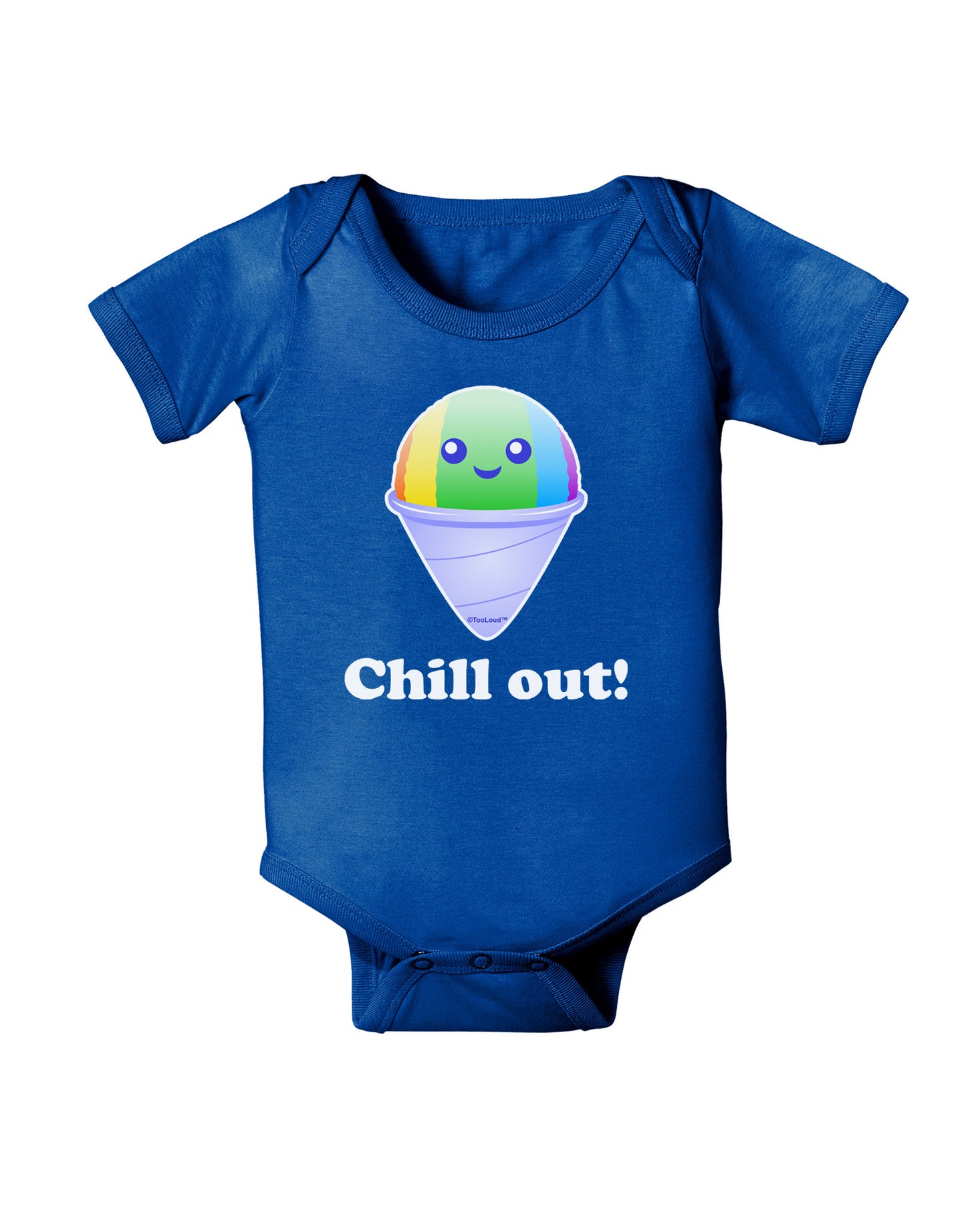 Cute Shaved Ice Chill Out Baby Bodysuit Dark-Baby Romper-TooLoud-Royal-Blue-06-Months-Davson Sales