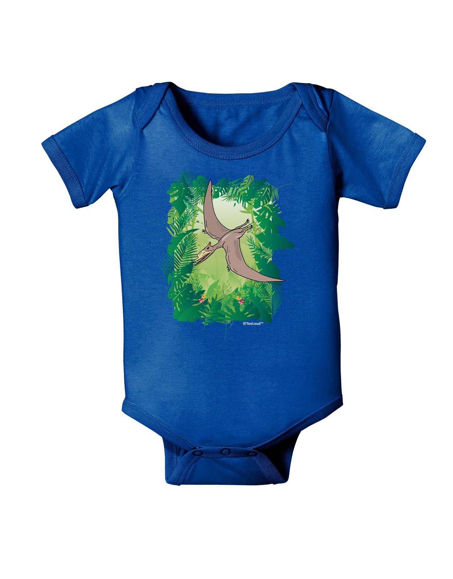Pterosaurs - Without Name Baby Bodysuit Dark by TooLoud-Baby Romper-TooLoud-Royal-Blue-06-Months-Davson Sales