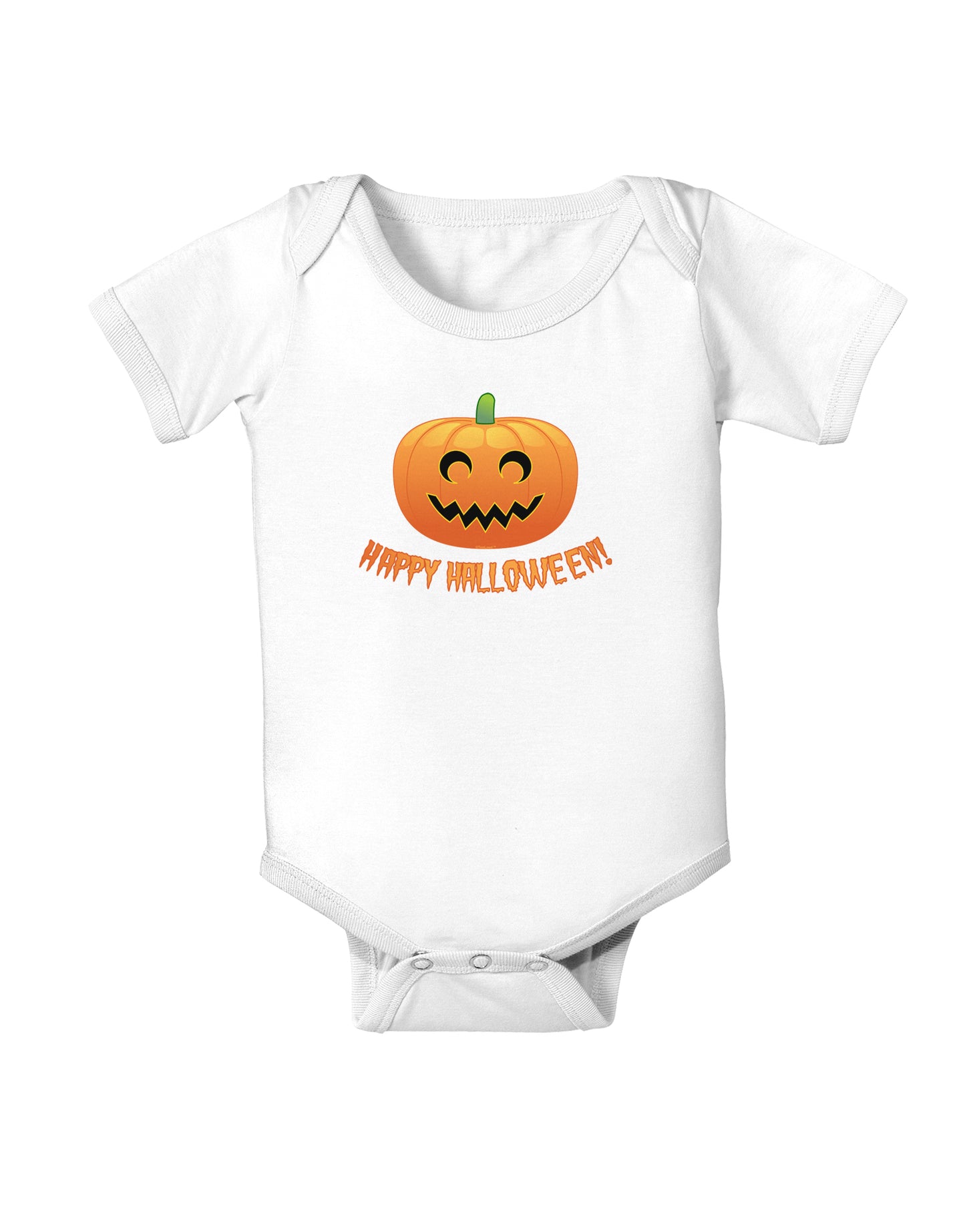 Happy Halloween Jack-o-lantern Baby Bodysuit One Piece-Baby Romper-TooLoud-White-06-Months-Davson Sales
