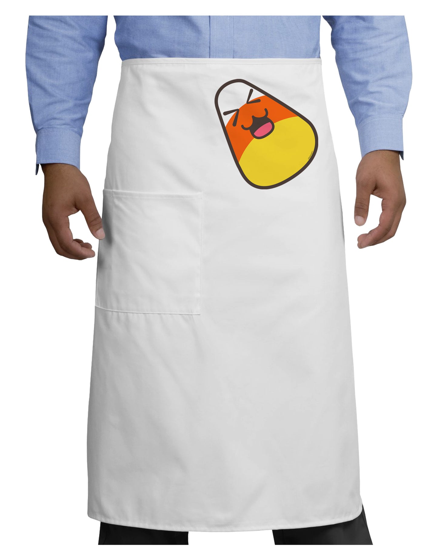 Cute Father Candy Corn Family Halloween Adult Bistro Apron-Bistro Apron-TooLoud-White-One-Size-Adult-Davson Sales