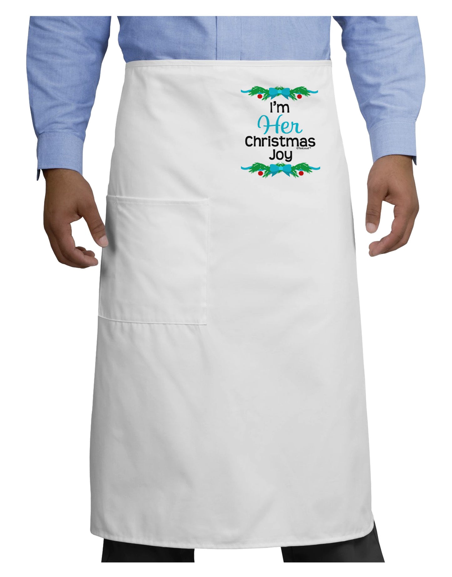 Her Christmas Joy Matching His & Hers Adult Bistro Apron-Bistro Apron-TooLoud-White-One-Size-Adult-Davson Sales