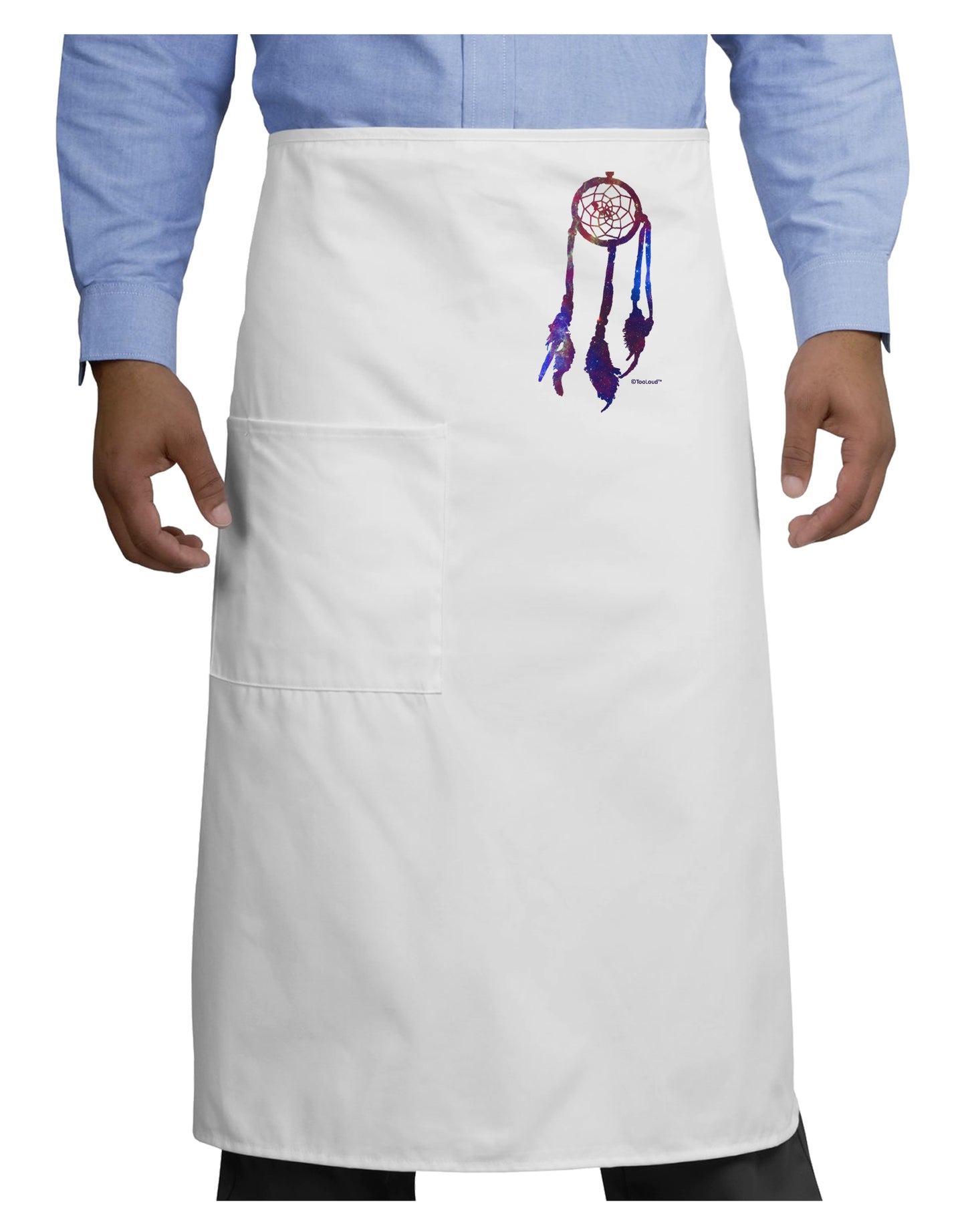 Graphic Feather Design - Galaxy Dreamcatcher Adult Bistro Apron by TooLoud-Bistro Apron-TooLoud-White-One-Size-Adult-Davson Sales