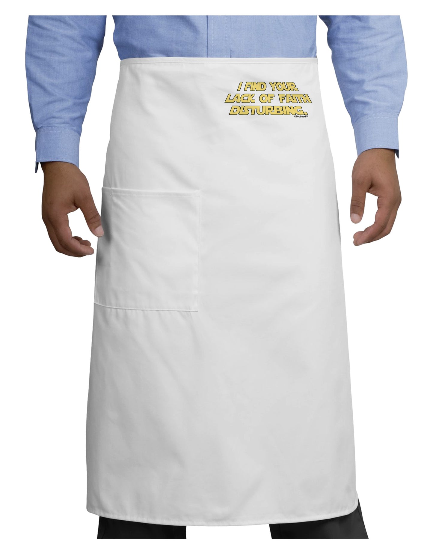 Lack of Faith Adult Bistro Apron-Bistro Apron-TooLoud-White-One-Size-Adult-Davson Sales