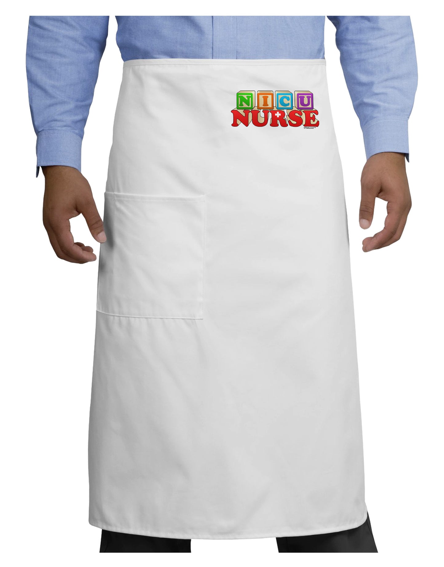 Nicu Nurse Adult Bistro Apron-Bistro Apron-TooLoud-White-One-Size-Adult-Davson Sales