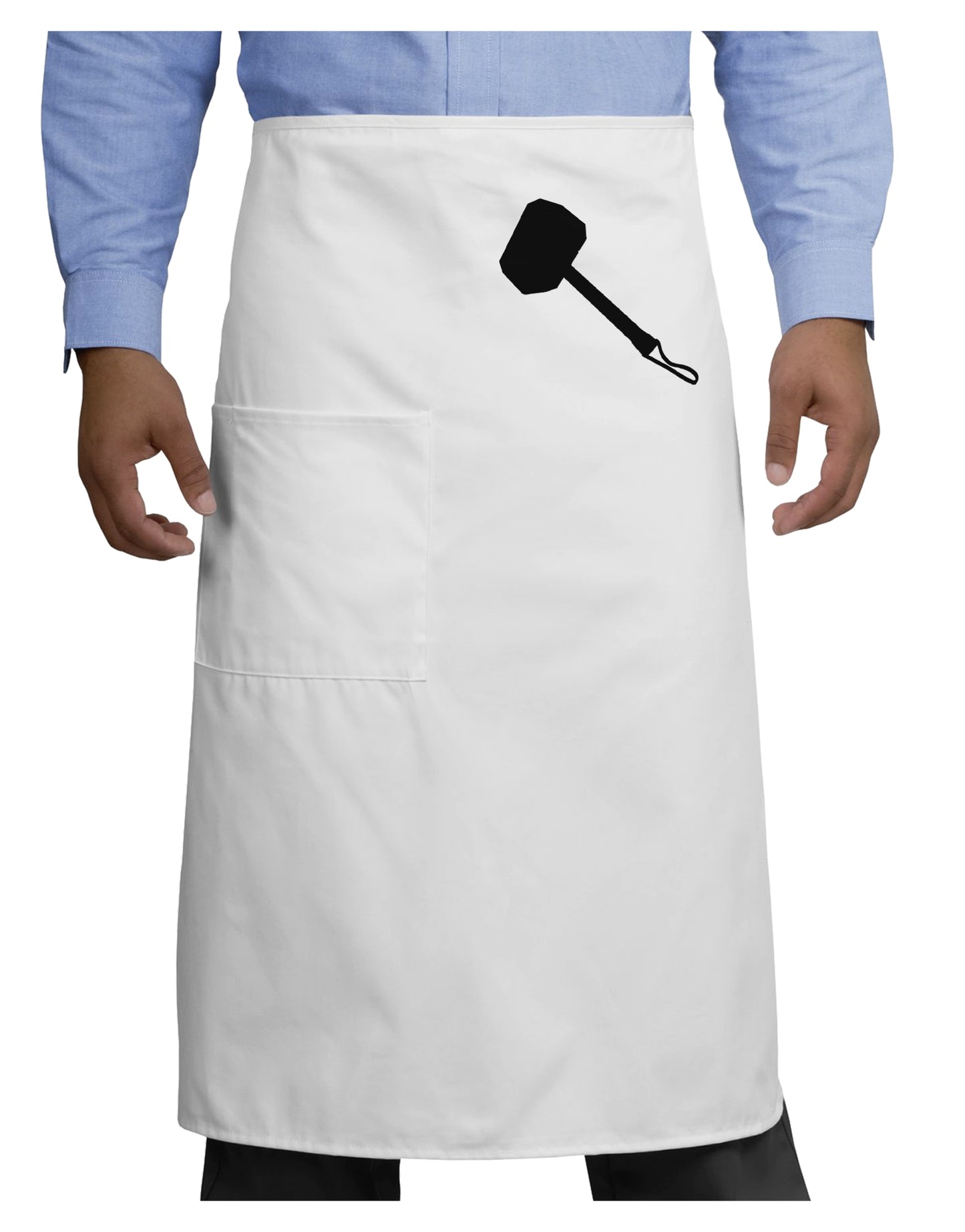 Thors Hammer Nordic Runes Lucky Odin Mjolnir Valhalla Adult Bistro Apron by TooLoud-TooLoud-White-One-Size-Adult-Davson Sales