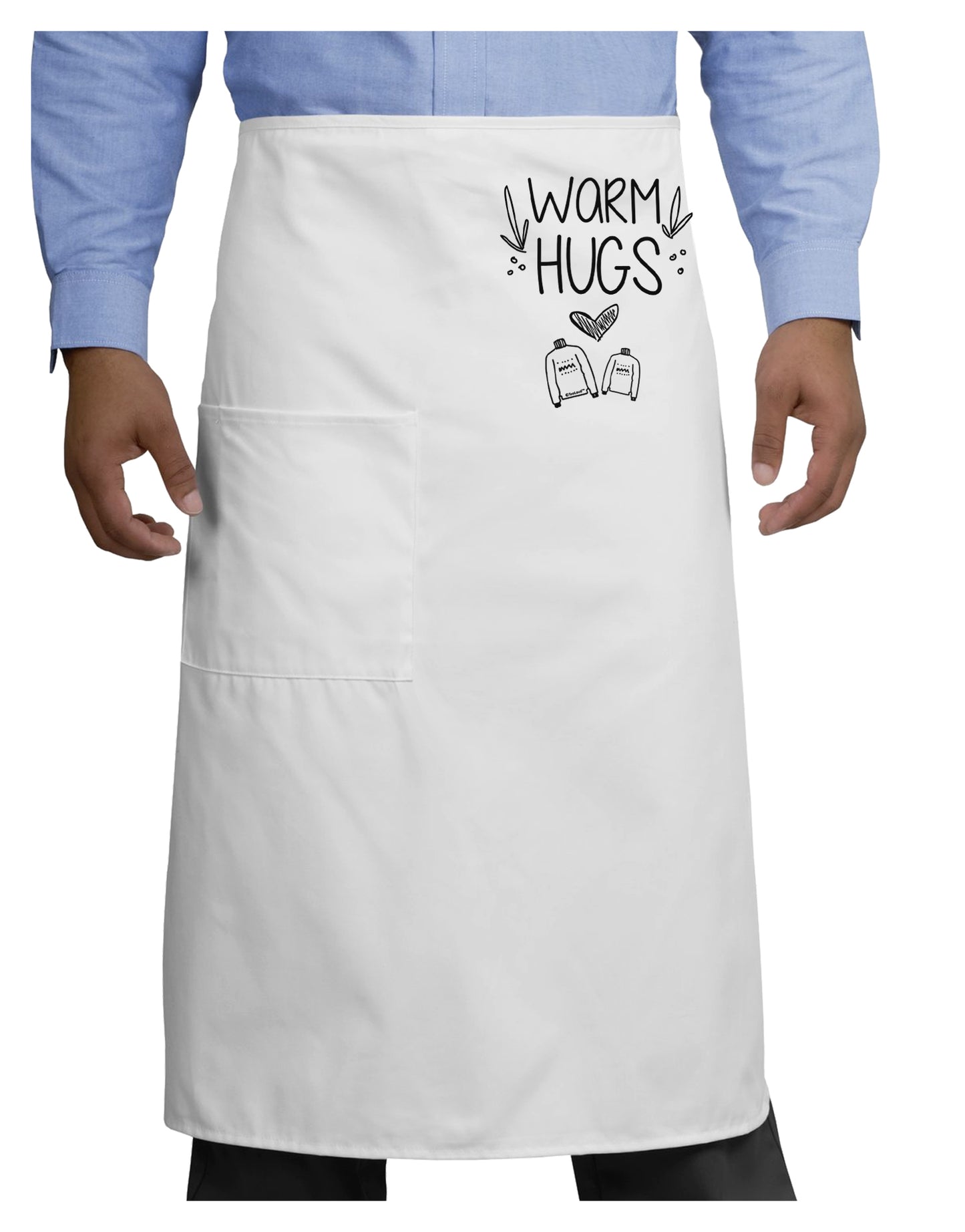 Warm Hugs Adult Bistro Apron-Bistro Apron-TooLoud-White-One-Size-Adult-Davson Sales