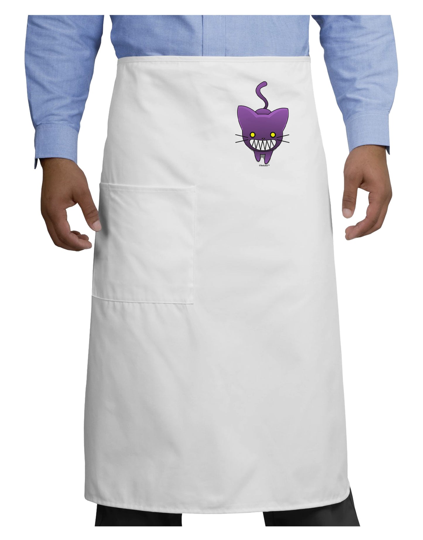 Evil Kitty Adult Bistro Apron-Bistro Apron-TooLoud-White-One-Size-Adult-Davson Sales