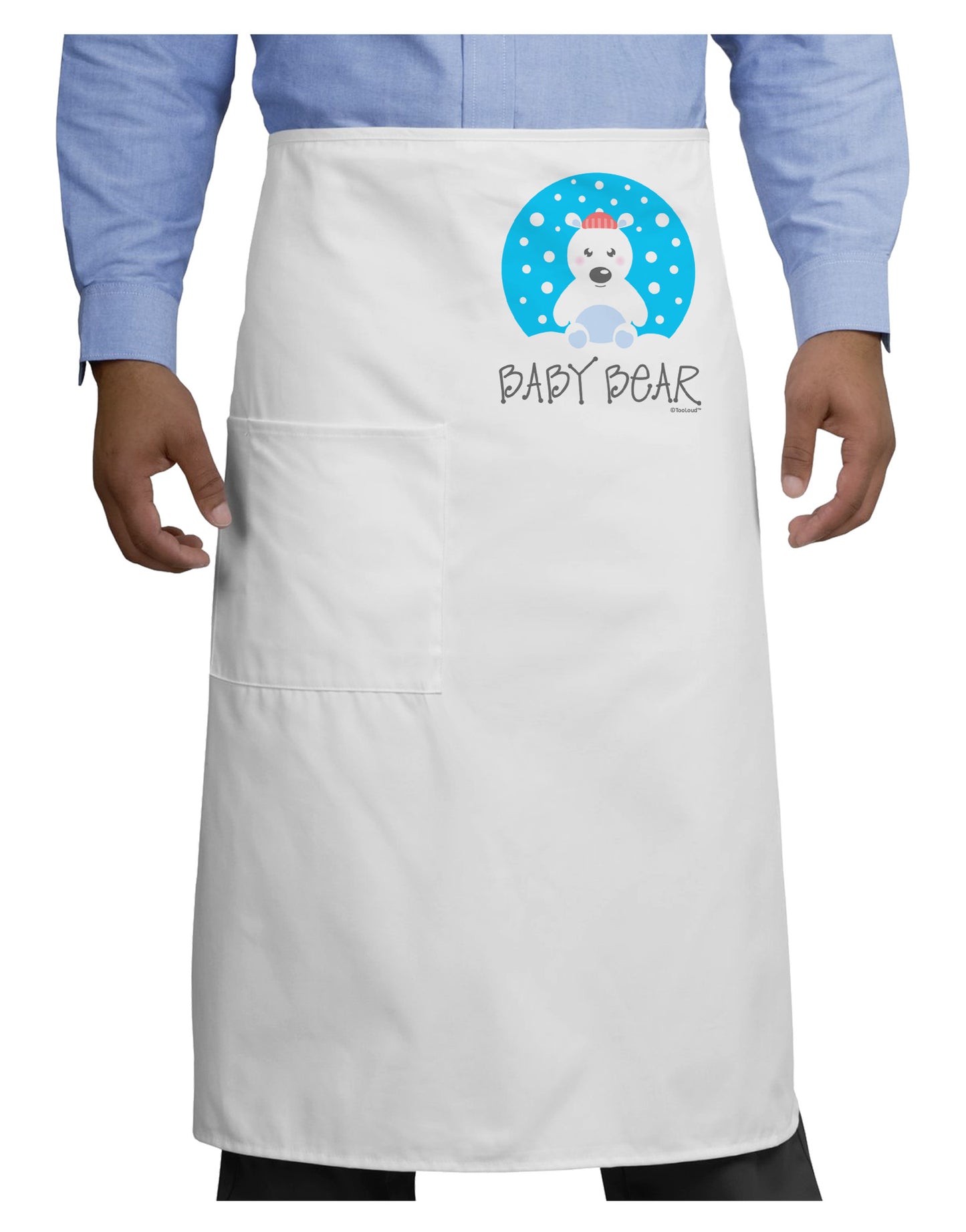 Matching Polar Bear Family - Baby Bear Adult Bistro Apron by TooLoud-Bistro Apron-TooLoud-White-One-Size-Adult-Davson Sales