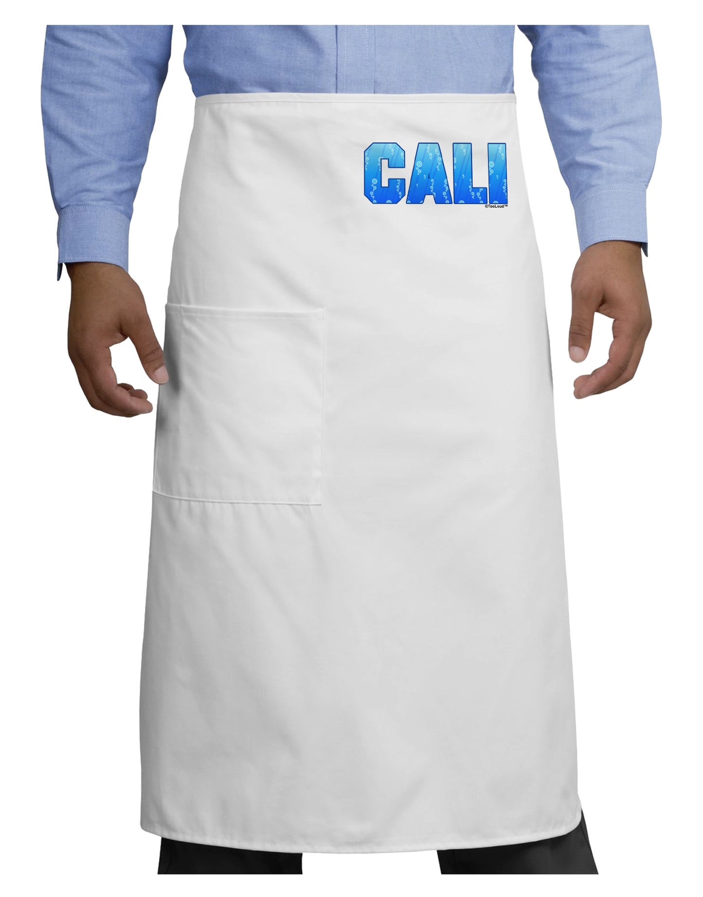 Cali Ocean Bubbles Adult Bistro Apron by TooLoud-Bistro Apron-TooLoud-White-One-Size-Adult-Davson Sales