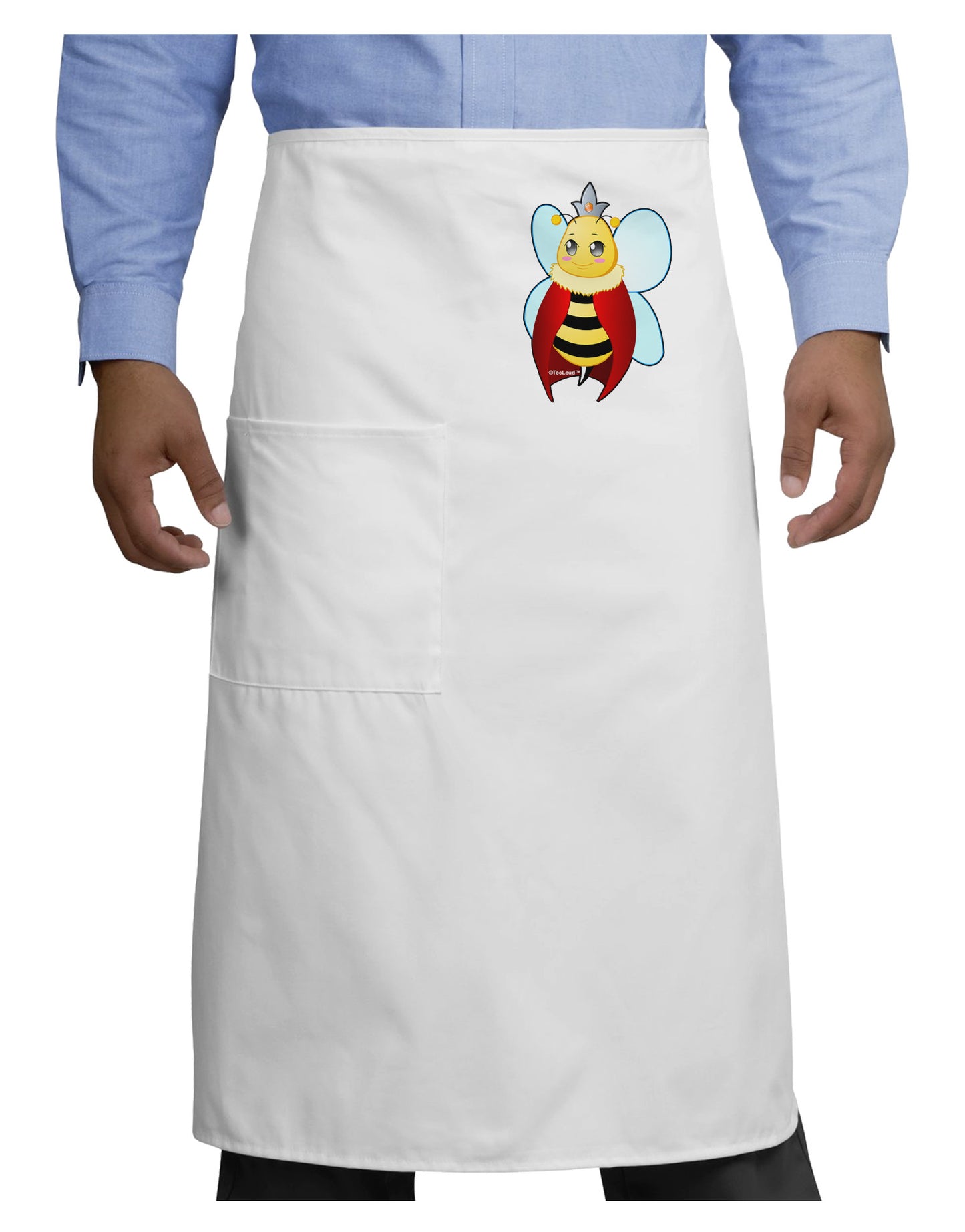 Queen Bee Mothers Day Adult Bistro Apron-Bistro Apron-TooLoud-White-One-Size-Adult-Davson Sales