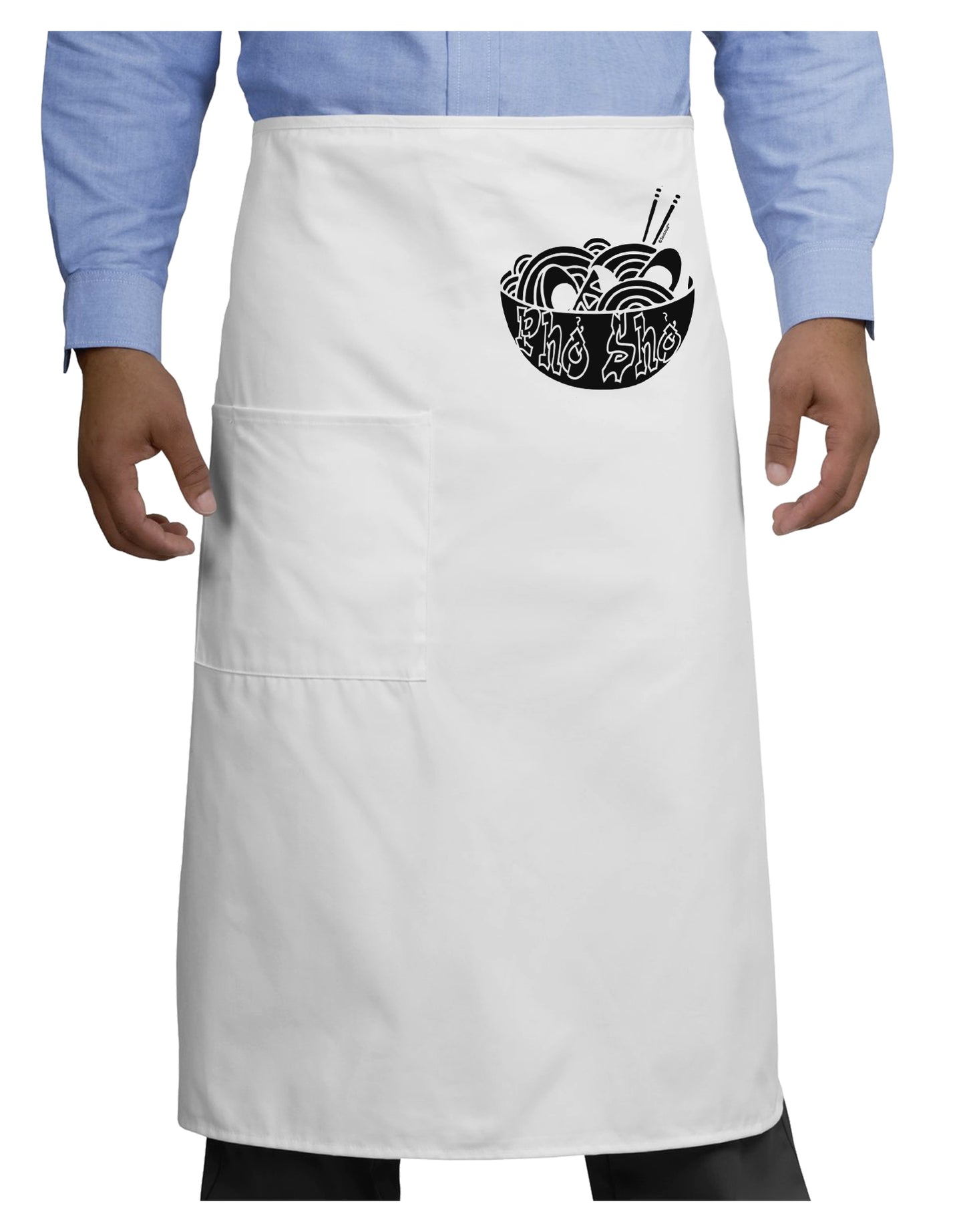 Pho Sho Adult Bistro Apron-Bistro Apron-TooLoud-White-One-Size-Adult-Davson Sales