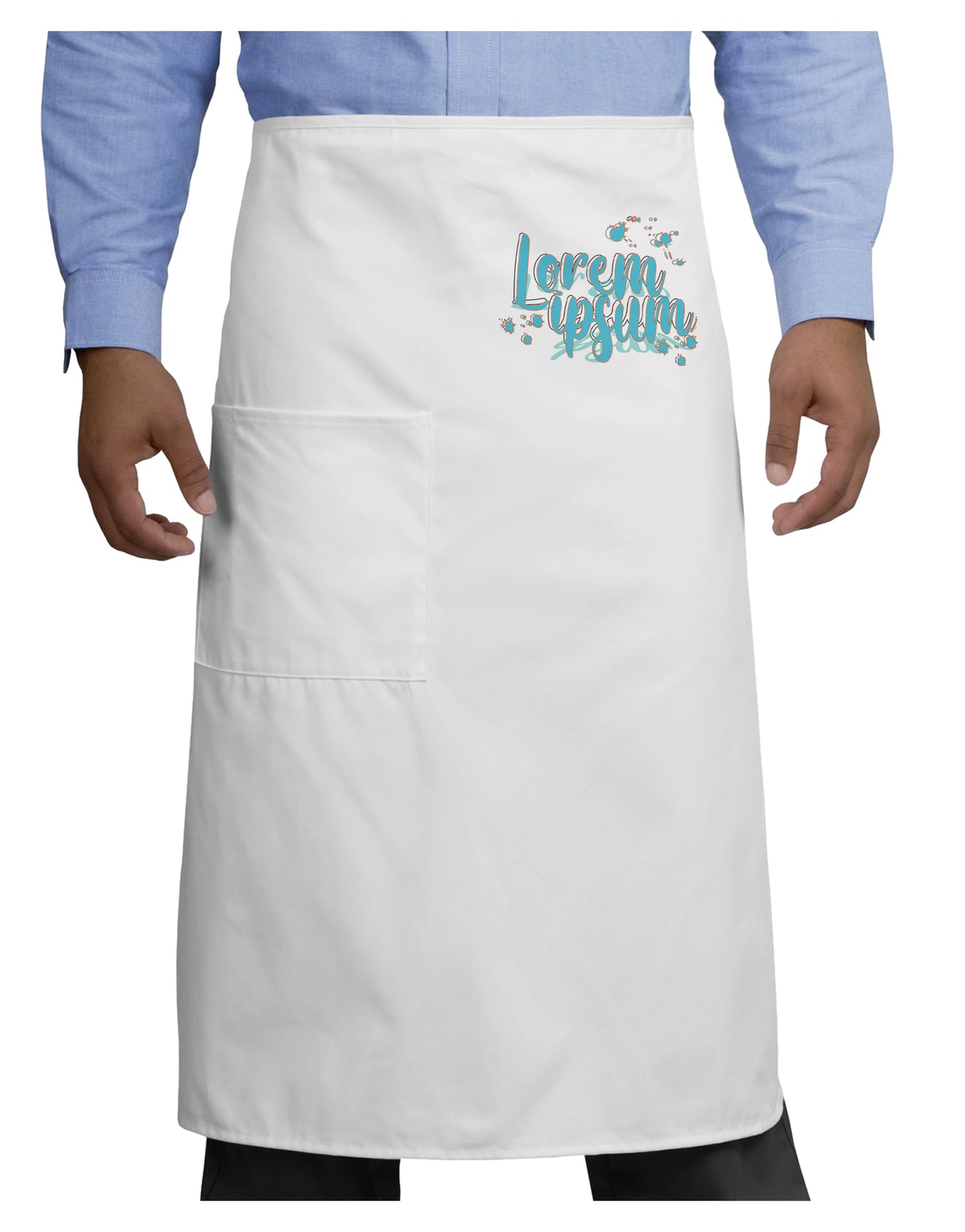 TooLoud Lorem Ipsum Adult Bistro Apron-Bistro Apron-TooLoud-White-One-Size-Adult-Davson Sales