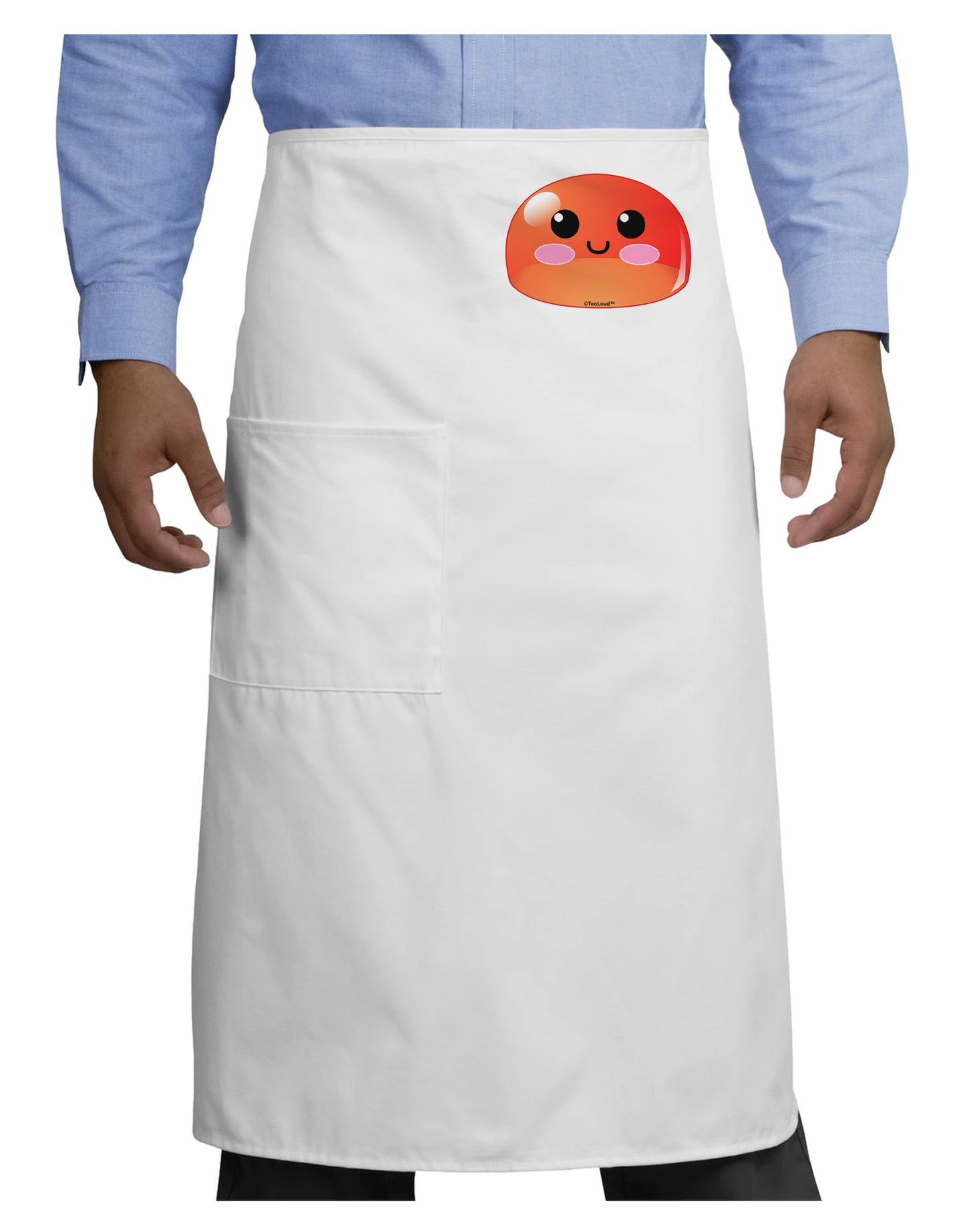 Cute RPG Slime - Red Adult Bistro Apron by TooLoud-Bistro Apron-TooLoud-White-One-Size-Adult-Davson Sales