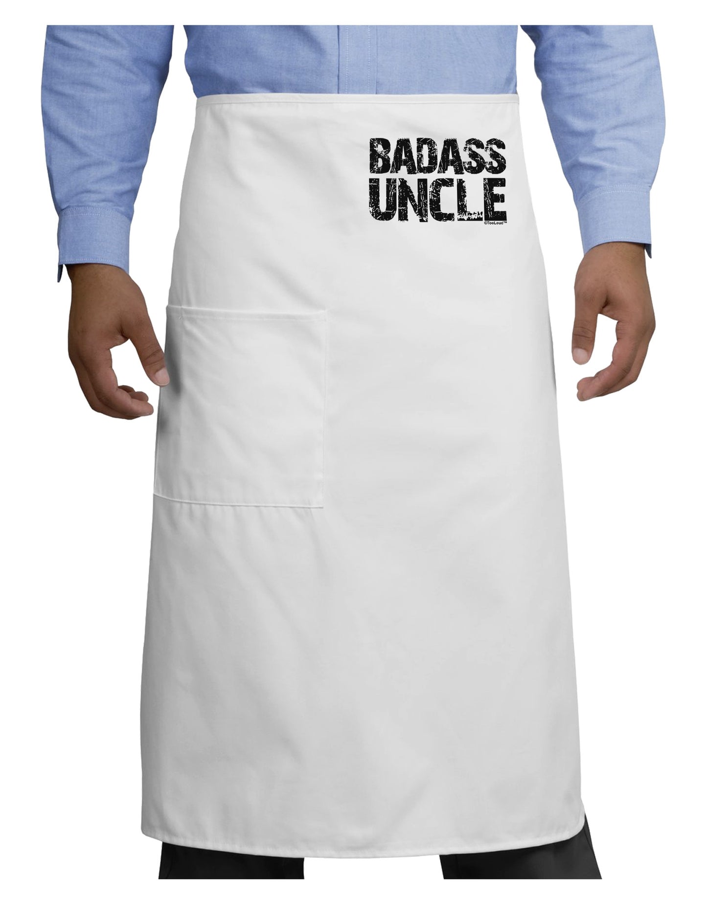 Badass Uncle Adult Bistro Apron by TooLoud-Bistro Apron-TooLoud-White-One-Size-Adult-Davson Sales