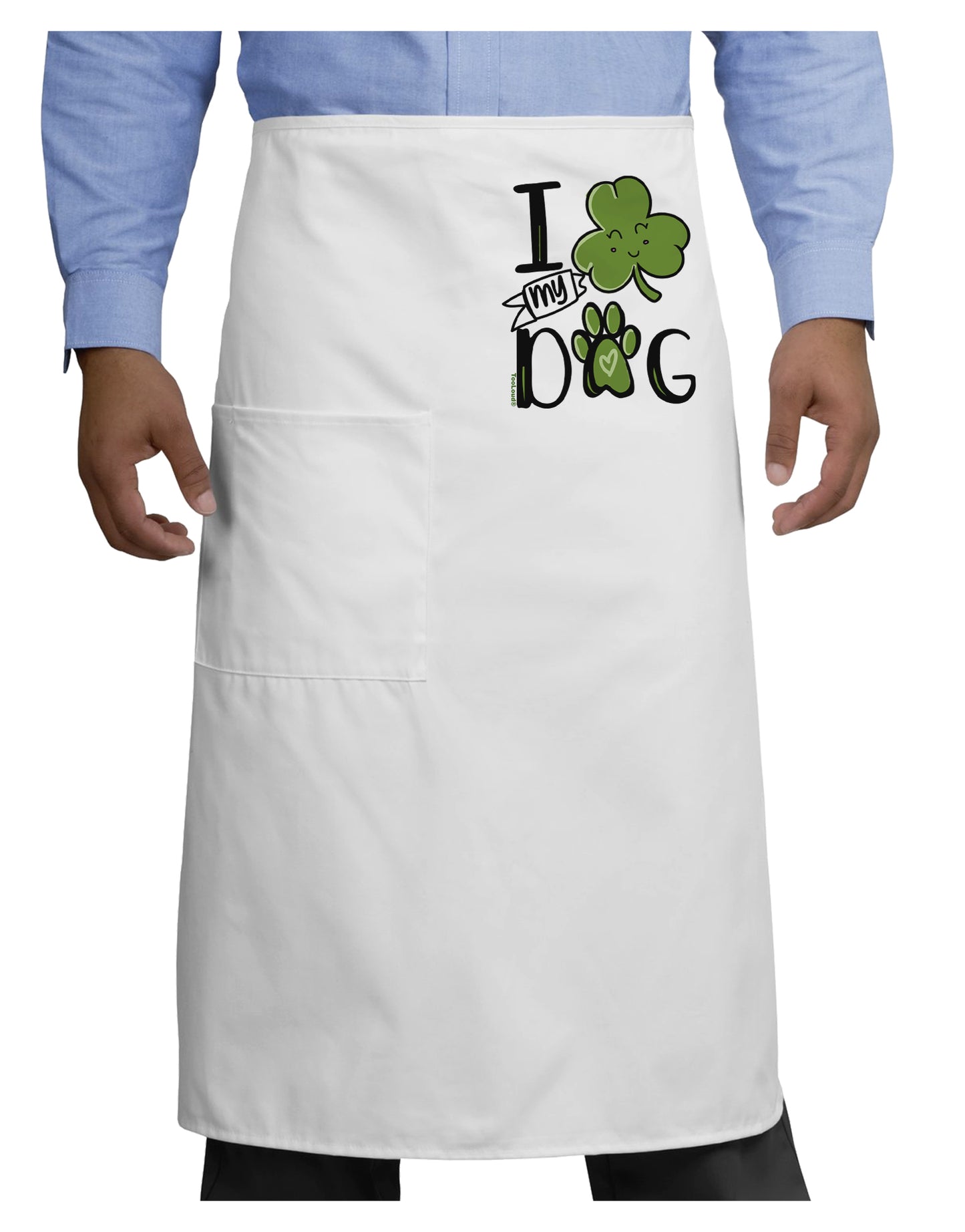 I Shamrock my Dog Adult Bistro Apron-Bistro Apron-TooLoud-White-One-Size-Adult-Davson Sales