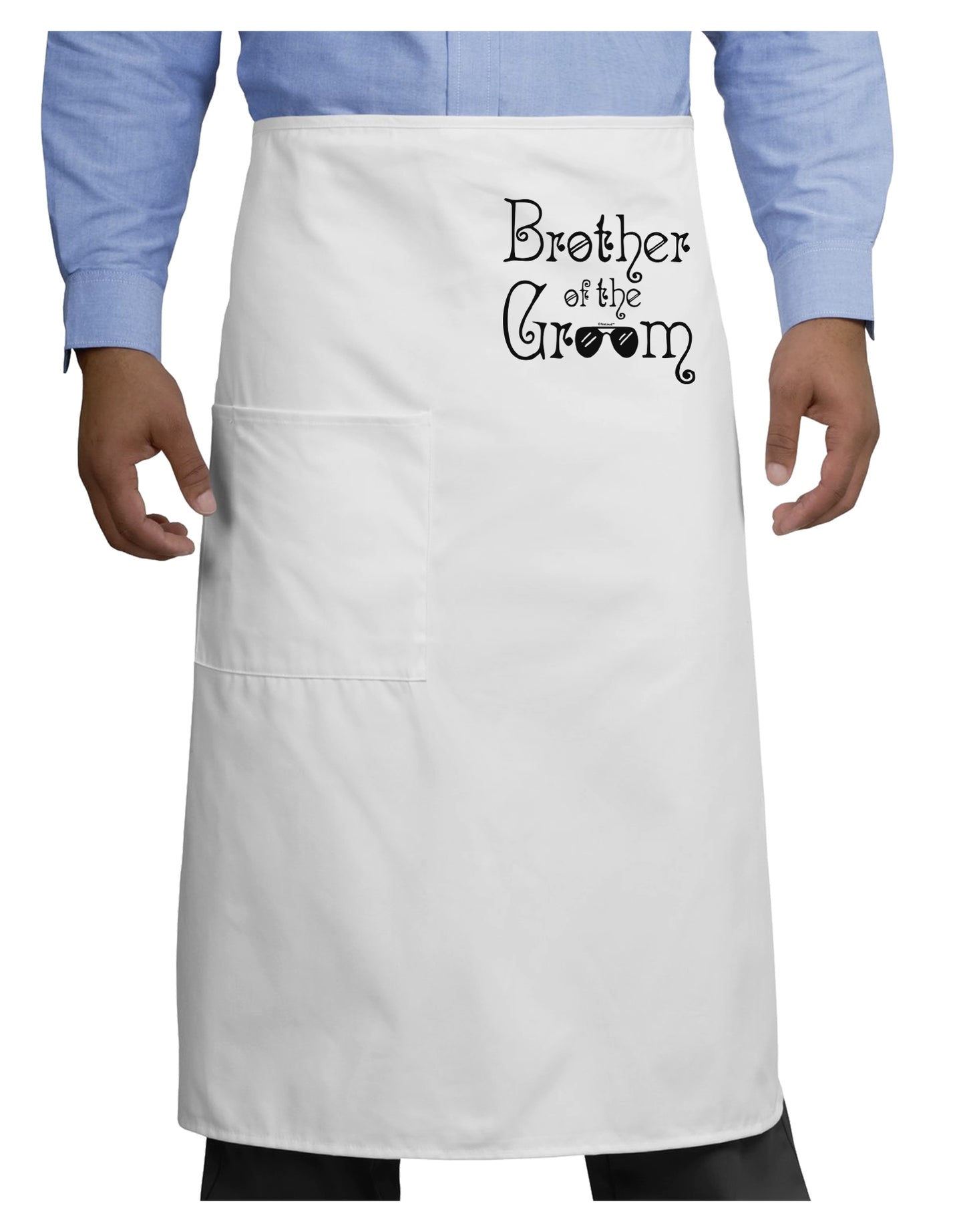 Brother of the Groom Adult Bistro Apron-Bistro Apron-TooLoud-White-One-Size-Adult-Davson Sales