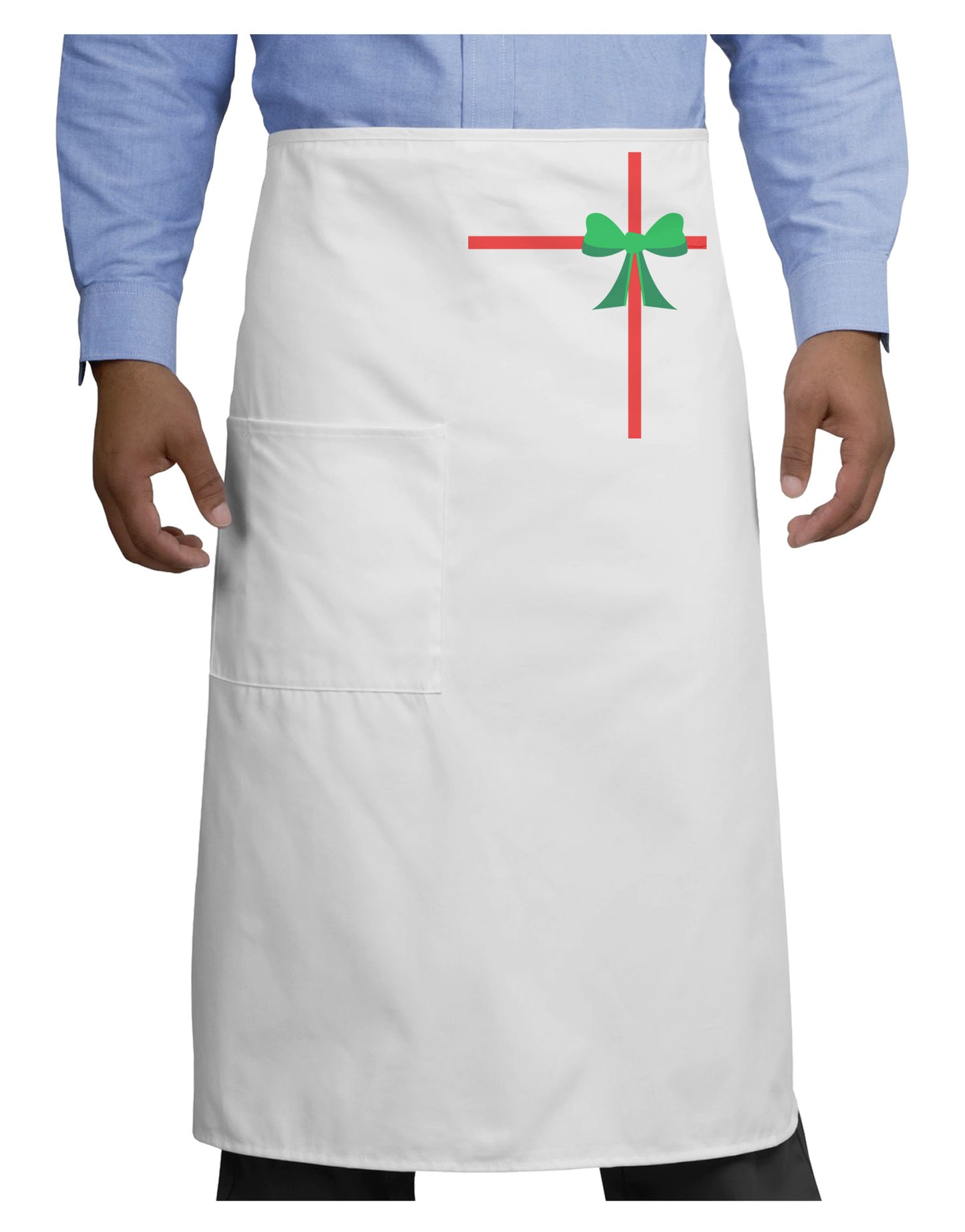 Christmas Present Gift Adult Bistro Apron-Bistro Apron-TooLoud-White-One-Size-Adult-Davson Sales