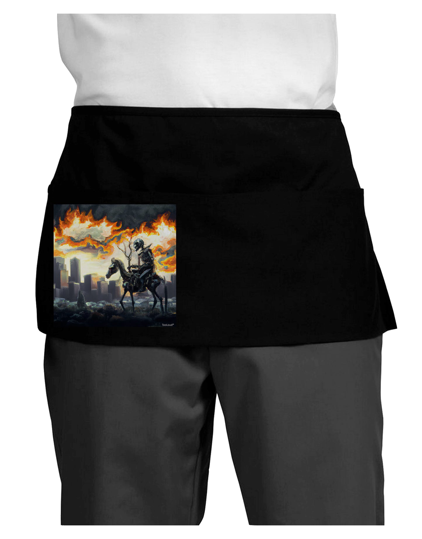 Grimm Reaper Halloween Design Dark Adult Mini Waist Apron-Waist-Aprons-TooLoud-Black-One-Size-Davson Sales
