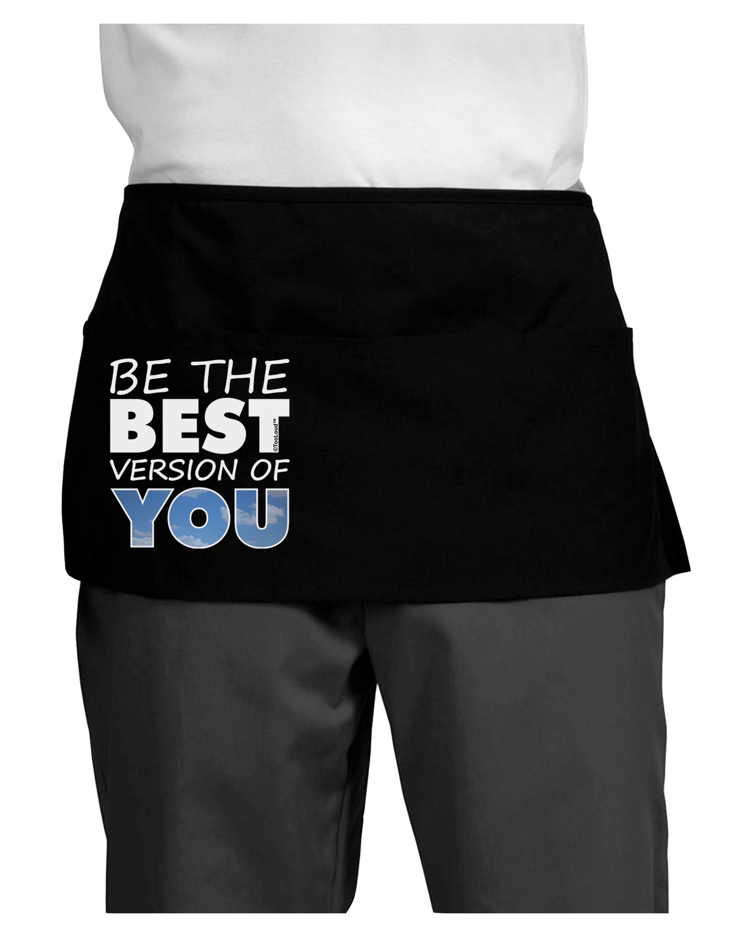 Be The Best Version Of You Dark Adult Mini Waist Apron, Server Apron by TooLoud-Mini Waist Apron-TooLoud-Black-One-Size-Davson Sales