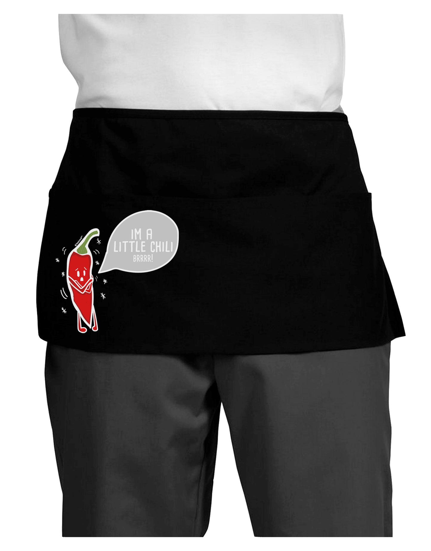 I'm a Little Chilli Dark Dark Adult Mini Waist Apron-Aprons - Waist-TooLoud-Black-One-Size-Davson Sales